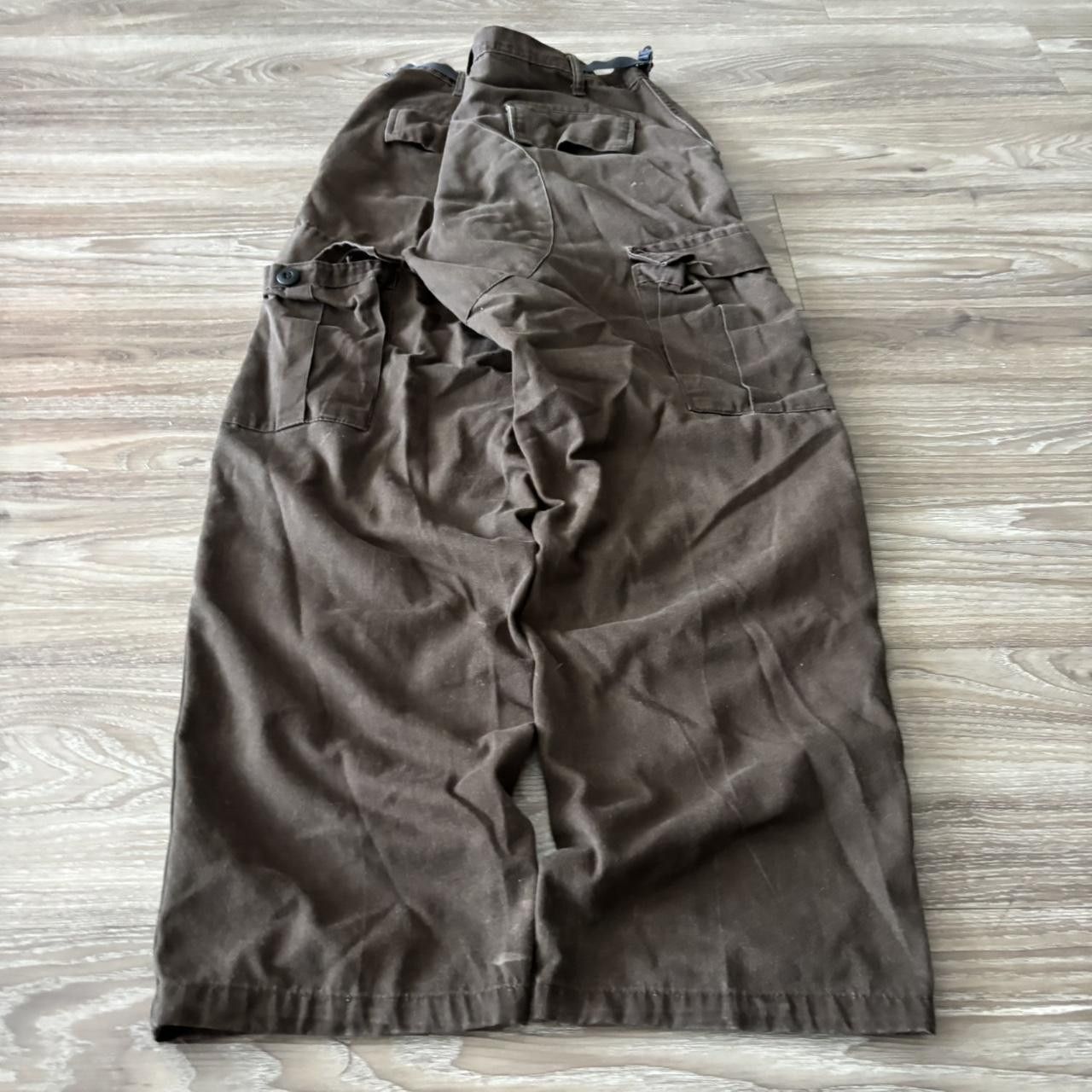Japanese Brand Crazy Vintage 90s Brown Workwear Skater Style Cargo Pants! 31x30 Size US 31 - 4 Thumbnail