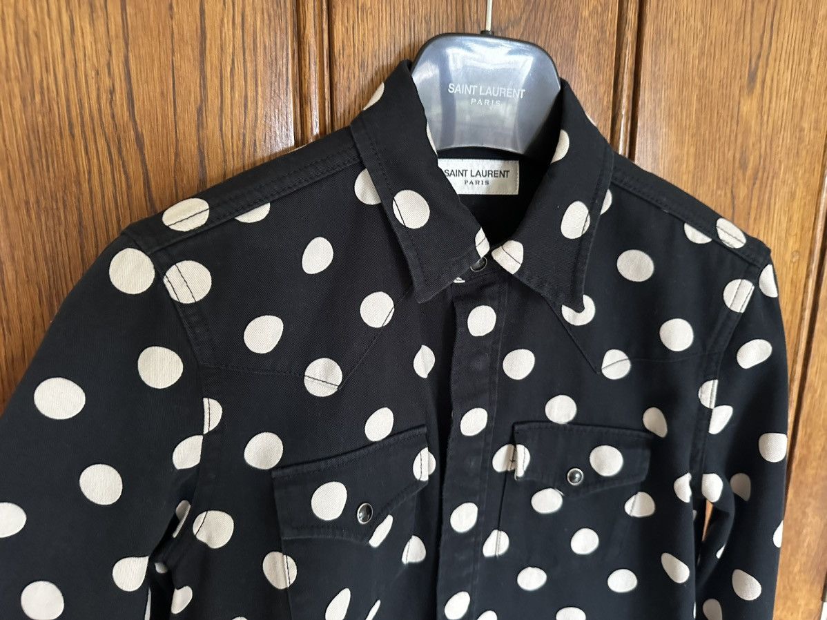 Saint Laurent Paris Saint Laurent black polka dot western denim shirt XS Grail Size US XS / EU 42 / 0 - 14 Thumbnail