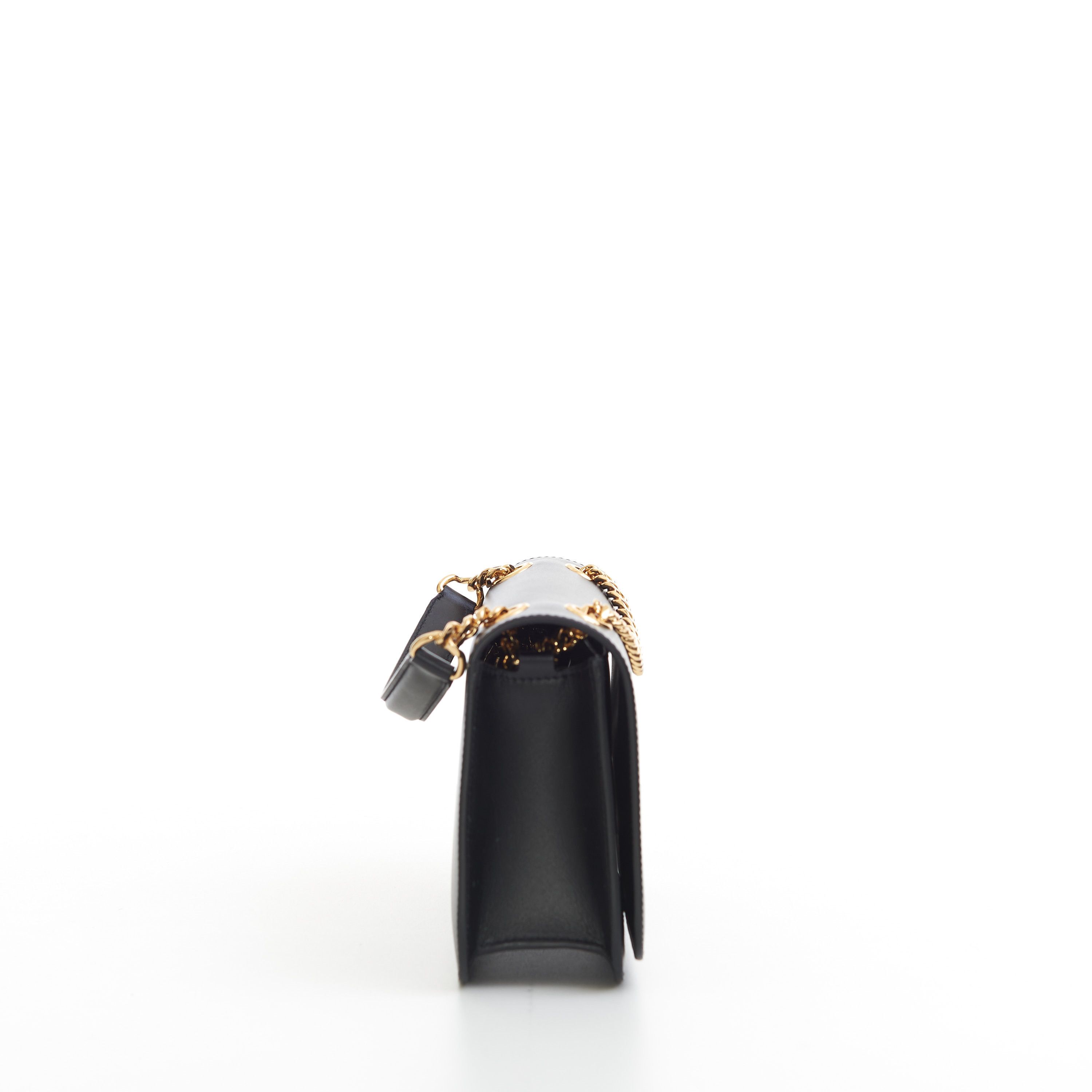 Celine Medium Bag Triomphe Frame In Black Shiny Calfskin Size ONE SIZE - 19 Thumbnail