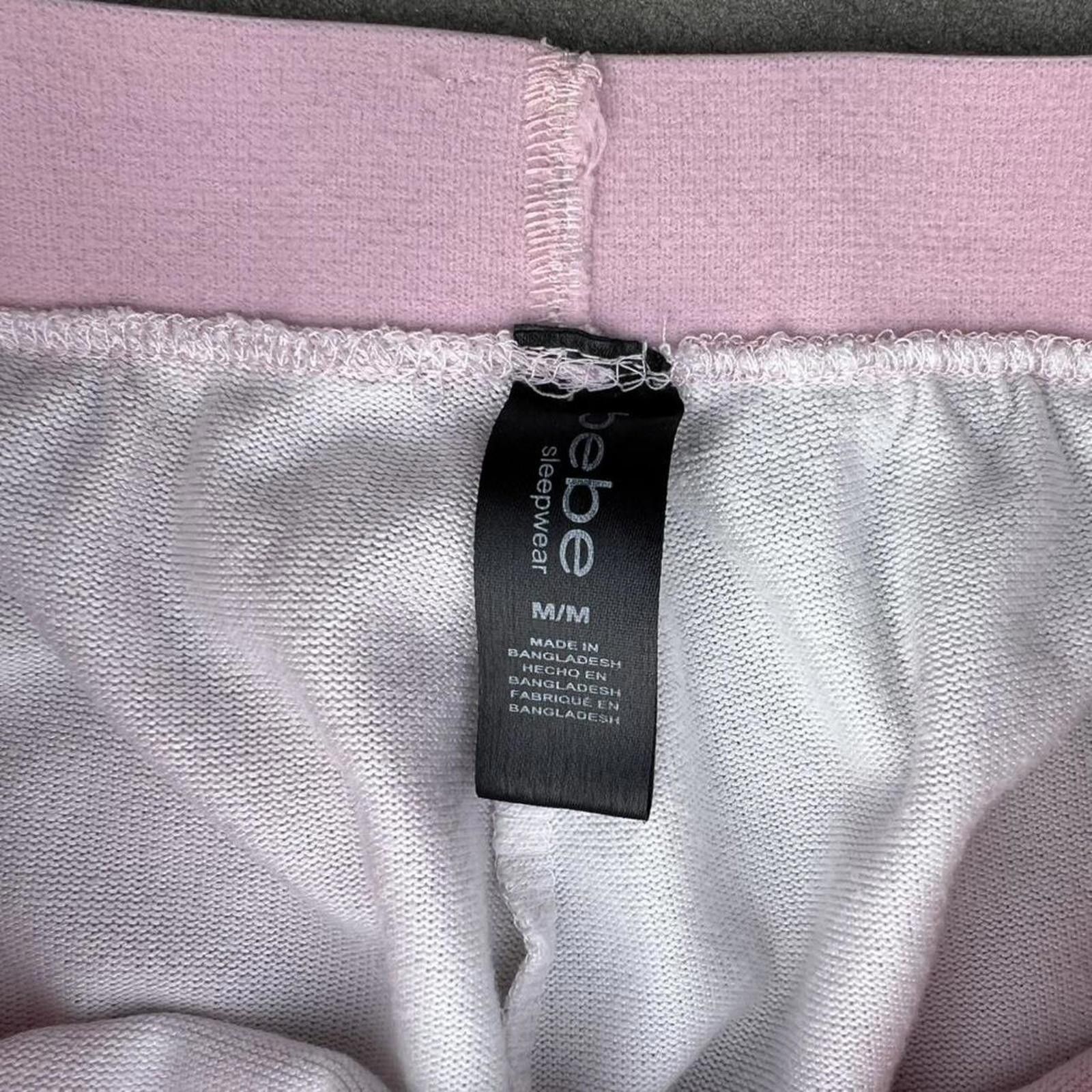 Bebe Bebe Pink + White Tie-Dye Loungewear Sweatpants Size 32" / US 10 / IT 46 - 3 Thumbnail