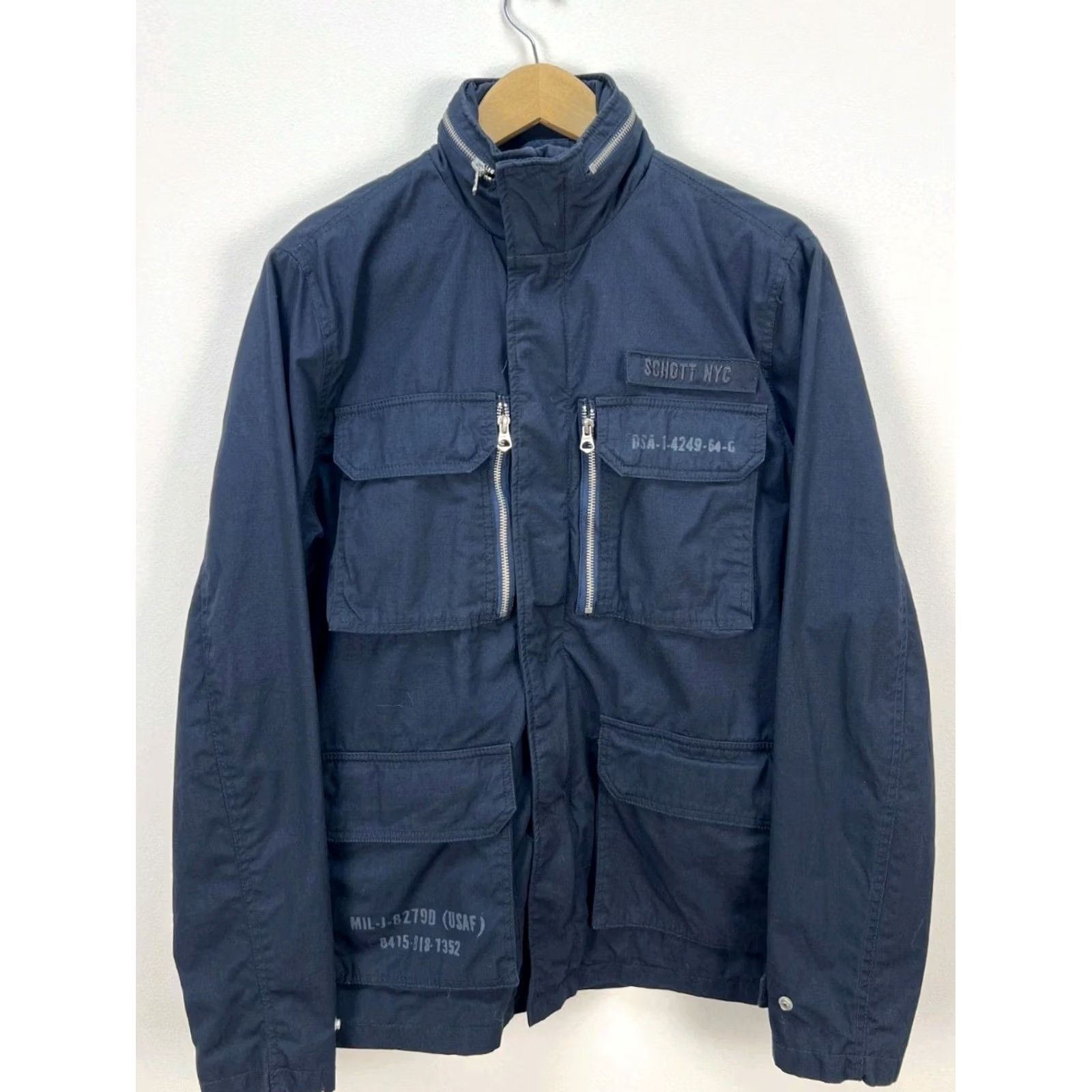 Schott SCHOTT M65 USA Japan Field Jacket Combat Military Size M Navy Jacket Mens Regular Size US M / EU 48-50 / 2 - 2 Thumbnail