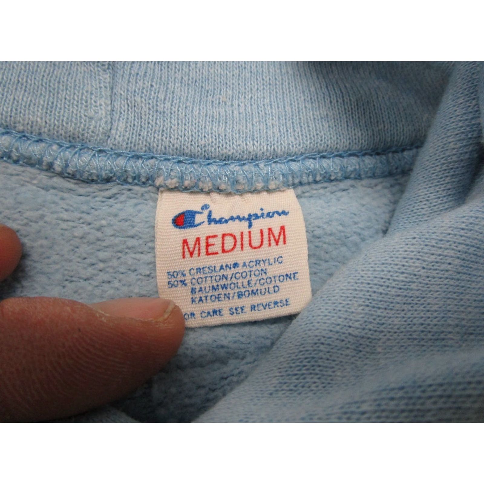 Champion VINTAGE Champion Hoodie Mens Shirt 80s University Blue River Falls Size M Size US M / EU 48-50 / 2 - 3 Thumbnail