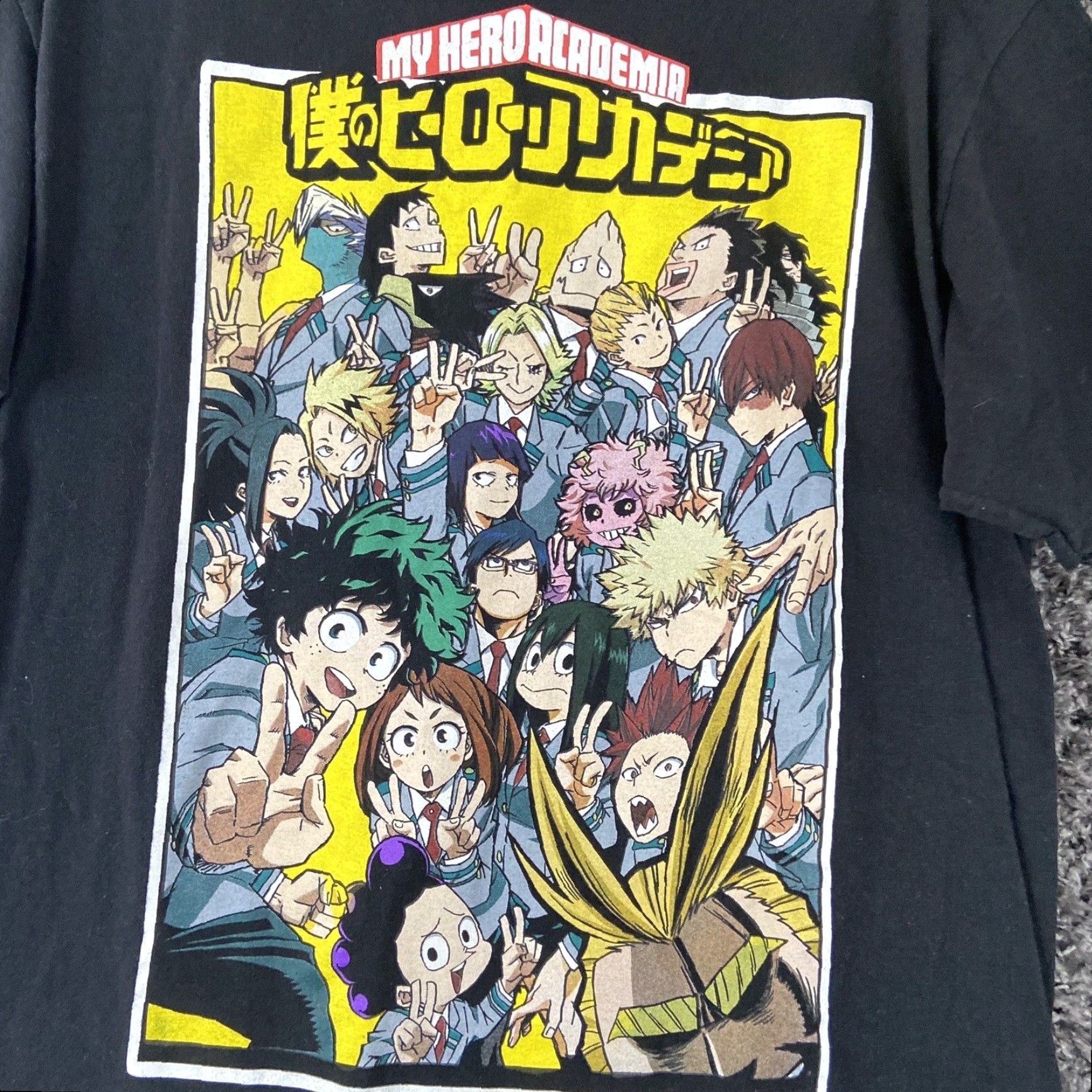 Vintage My Hero Academia Shirt Adult Large Black Short Sleeve Graphic Tee Size US 33 - 3 Thumbnail