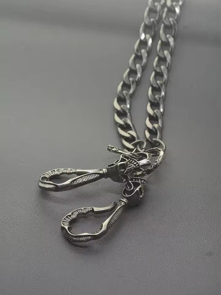 Other 10mm chain large skull blet U-hook pant chain Size ONE SIZE - 5 Thumbnail