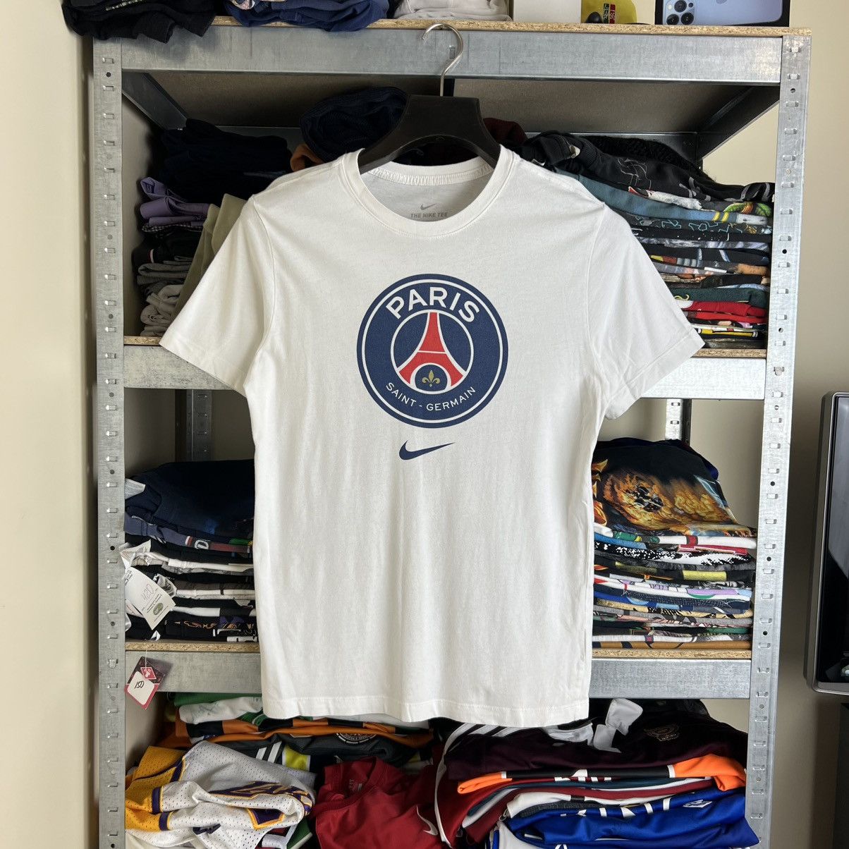 Nike Rare! Paris Saint Germain Nike PSG Big Logo Soccer Tee Size US M / EU 48-50 / 2 - 1 Thumbnail