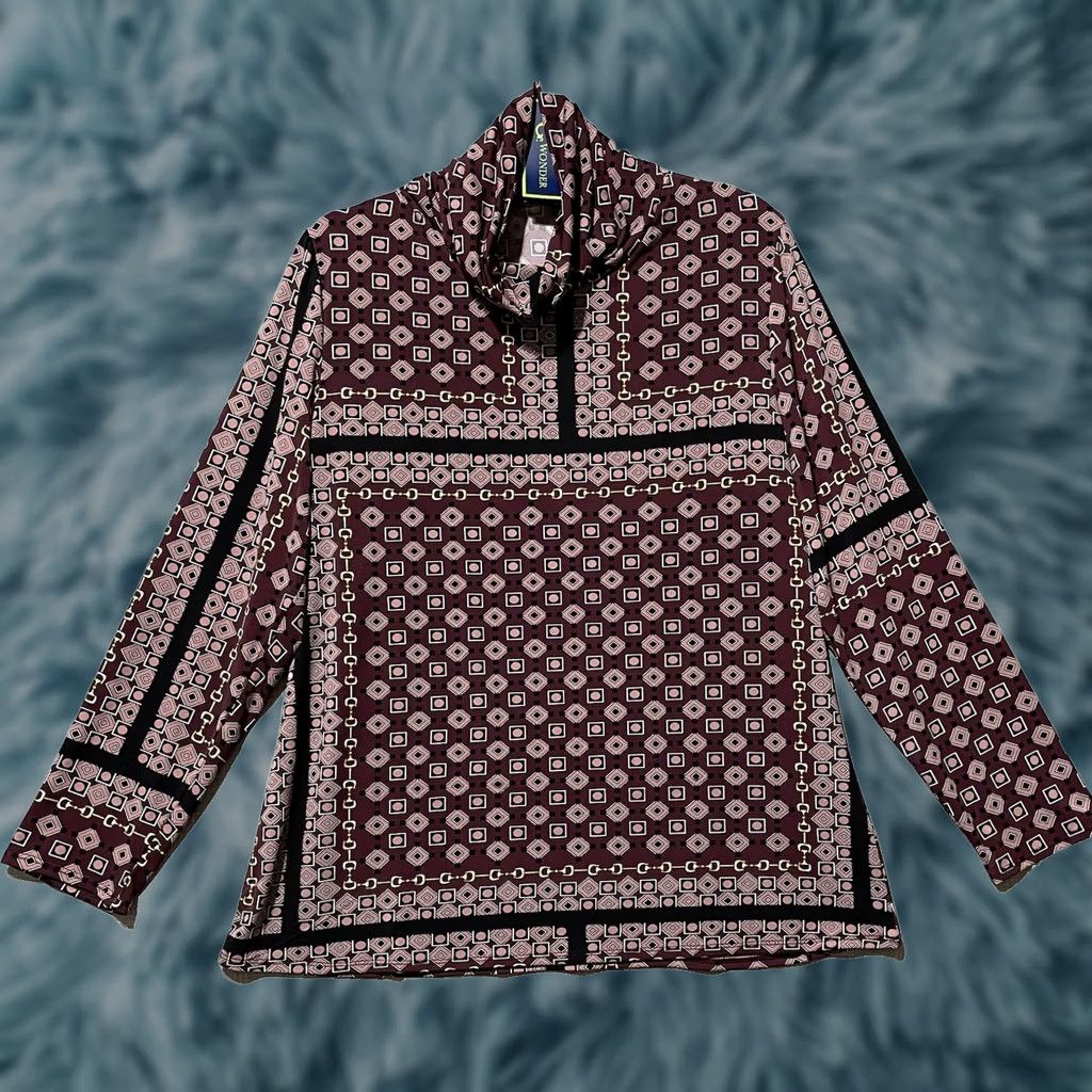 Vintage C. Wonder Womens XL Pullover Turtleneck Soft Pheasant Boho Maroon NEW Size XL / US 12-14 / IT 48-50 - 1 Thumbnail