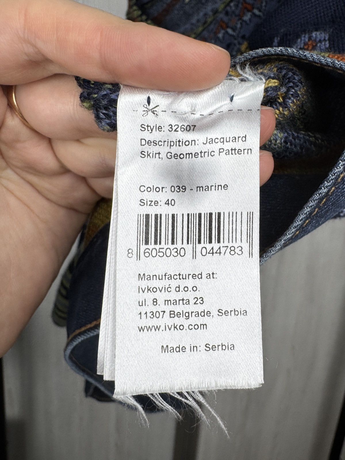 Other IVKO Handwritten Emotions Wool Jacquard Geometric Skirt 40 Size 32" / US 10 / IT 46 - 7 Thumbnail
