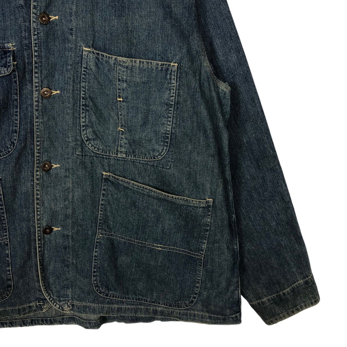 Japanese Brand 🔥90’s Bayleaf Issey Miyake Chore Denim Jacket Japan Size US M / EU 48-50 / 2 - 4 Thumbnail