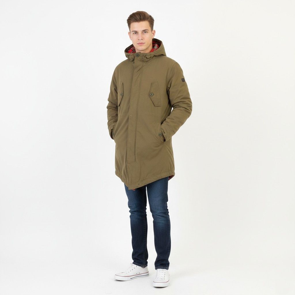 Merc Merc Men M Jacket Full Zipper Khaki Hood 0283 Size US M / EU 48-50 / 2 - 1 Thumbnail
