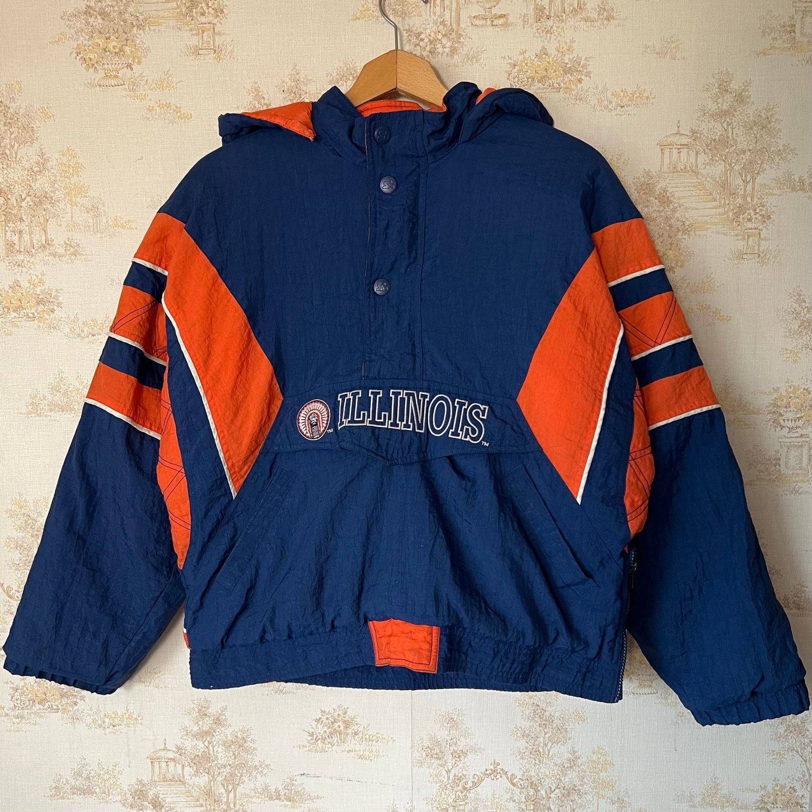Starter 1990s Starter Illinois Fighting Illini Jacket | Large Size US L / EU 52-54 / 3 - 2 Thumbnail