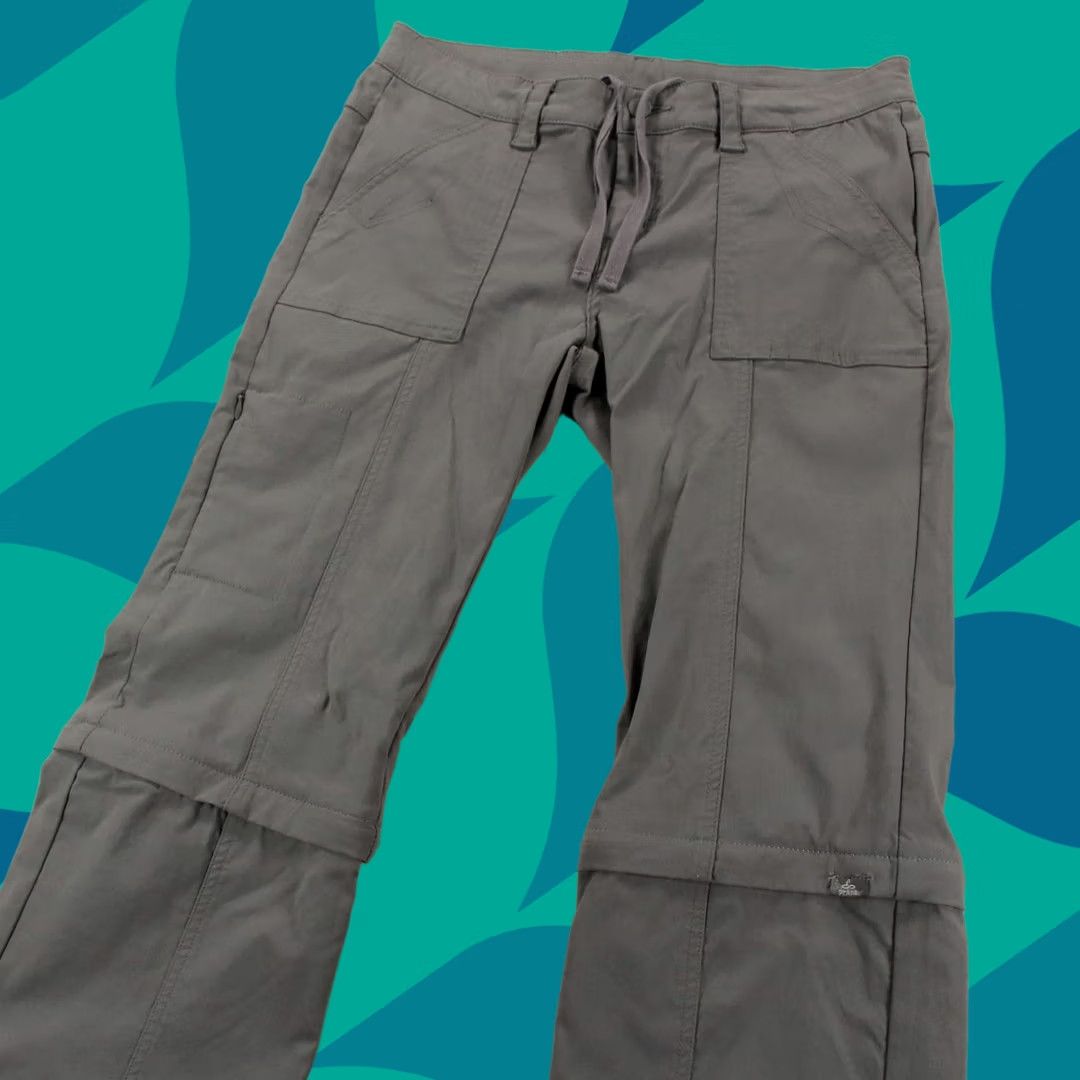Prana prAna womens cargo flare pants sz 8 stretch nylon climbing Size 30" / US 8 / IT 44 - 1 Thumbnail