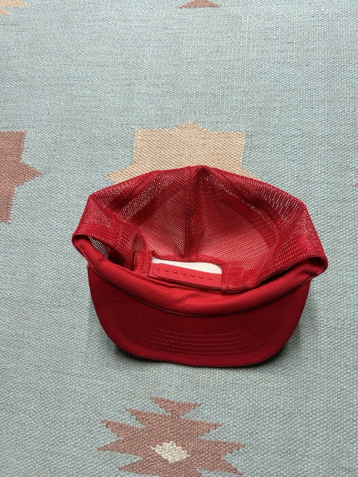 Vintage Vintage trucker hat blank crimson red SnapBack plain rope Size ONE SIZE - 5 Thumbnail