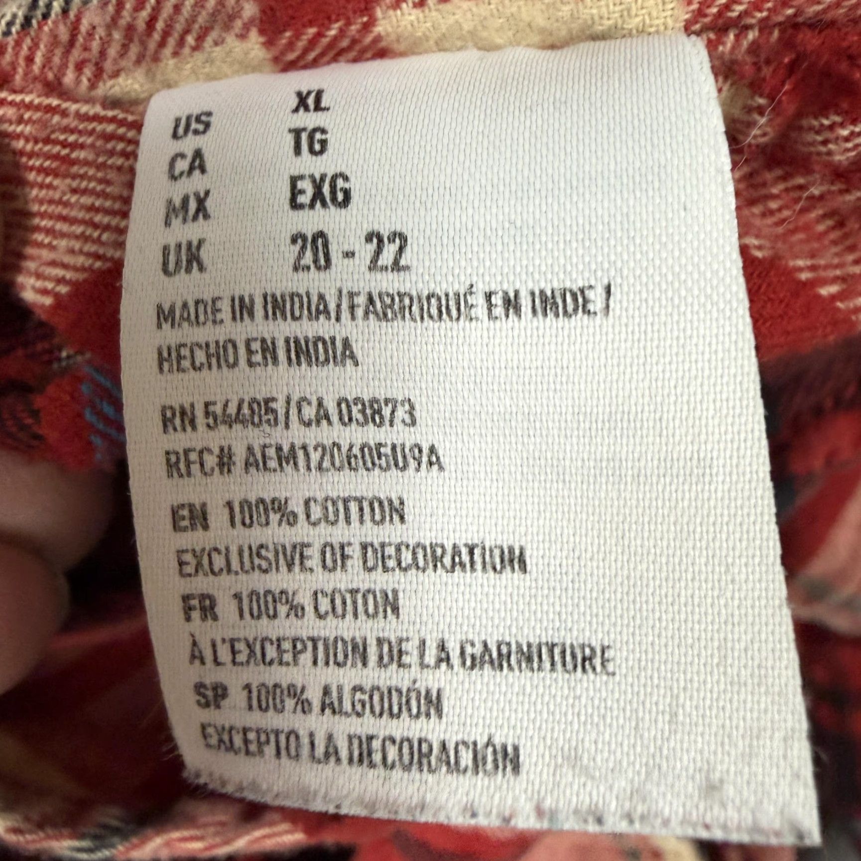 American Eagle Outfitters American Eagle Outfitters Shirt Womens XL Plus Classic Fit Red Plaid Flannel Size XL / US 12-14 / IT 48-50 - 6 Thumbnail