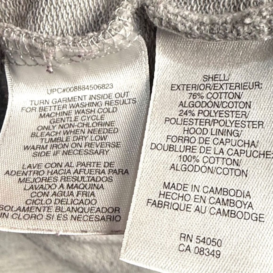 Jones New York Jones New York Sport Hoodie Shirt Womens L Gray Full Zip Hooded Lightweight Lined Pockets Zebra Print Hood Lining - Size L / US 10 / IT 46 - 6 Thumbnail