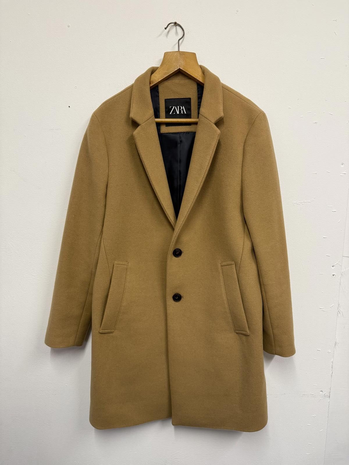 Zara Zara Classic Camel Wool Blend Coat Size M / US 6-8 / IT 42-44 - 1 Thumbnail
