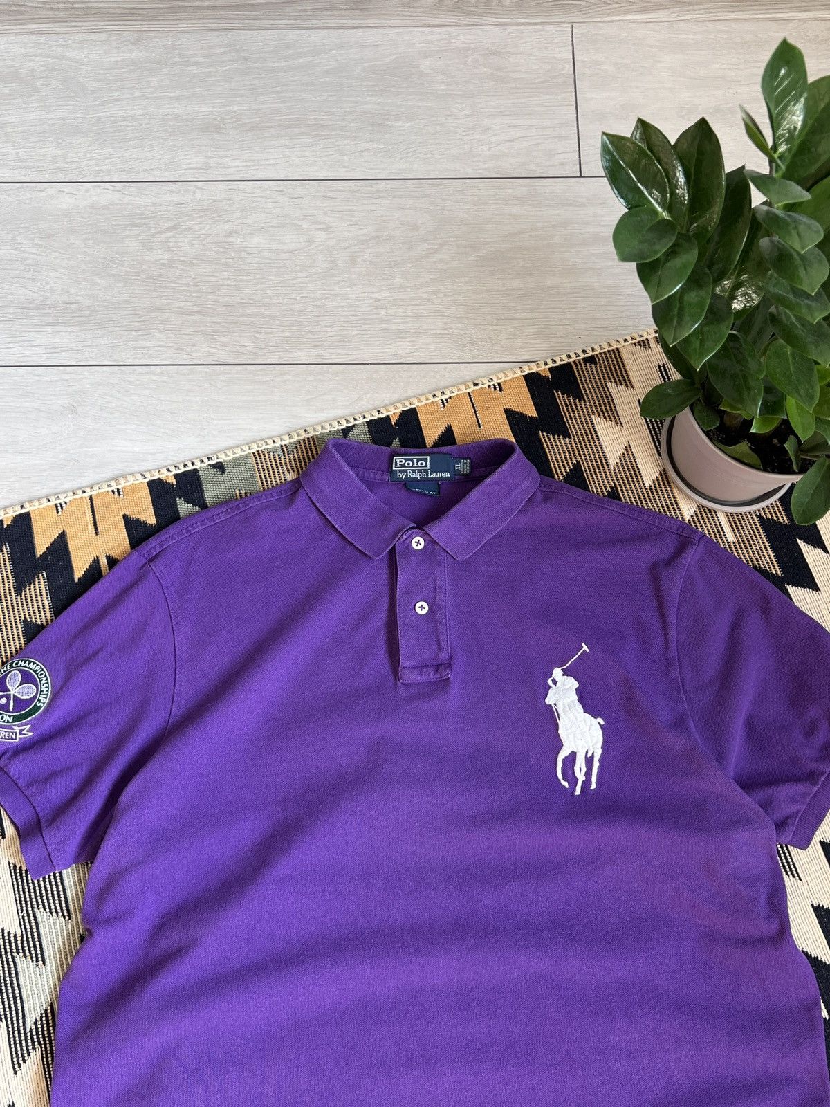 Vintage Vintage Polo Ralph Lauren Wimbledon T-shirt Size US XL / EU 56 / 4 - 8 Thumbnail