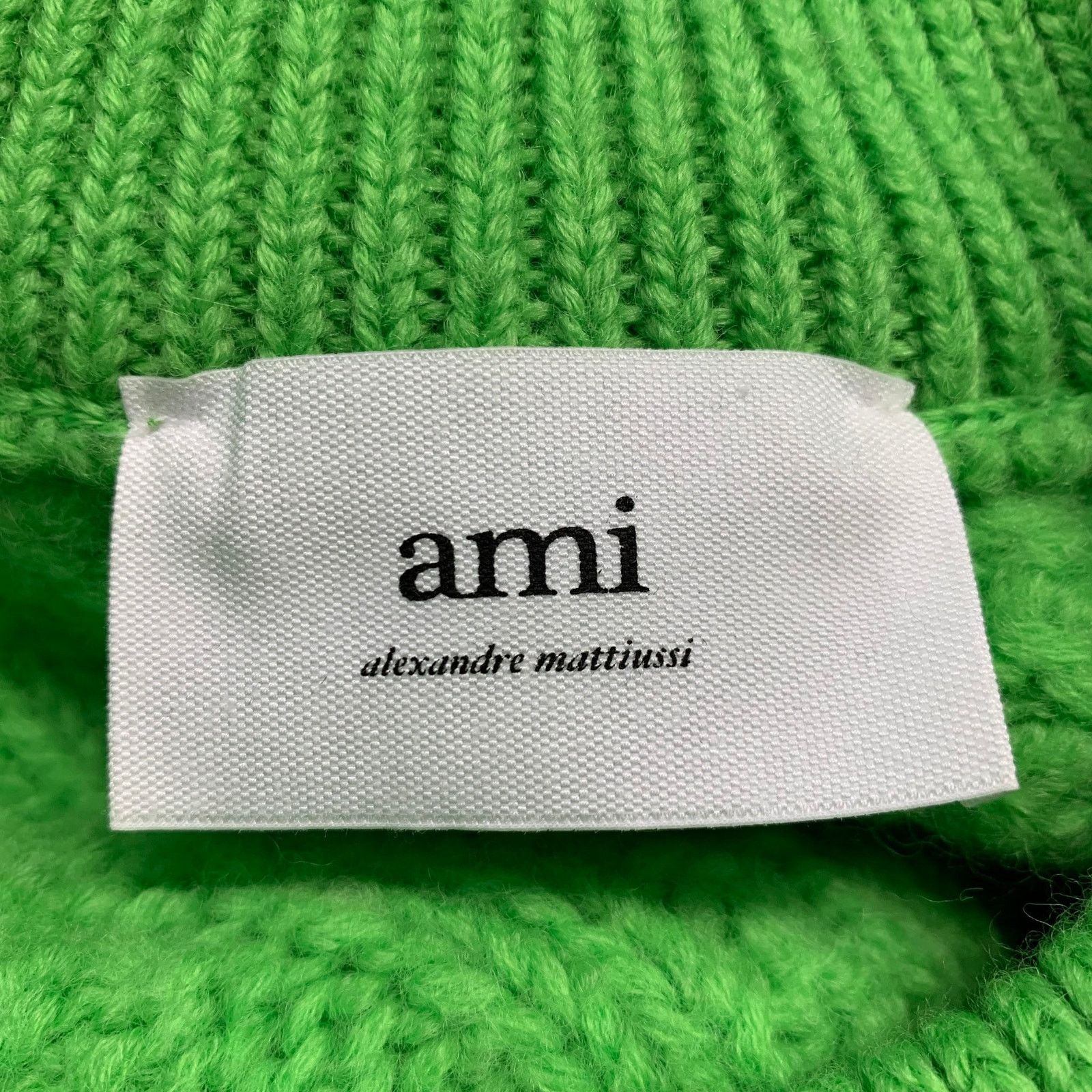 AMI AMI Size M Green Wool Cable Knit Cropped Sweater Size M / US 6-8 / IT 42-44 - 4 Thumbnail