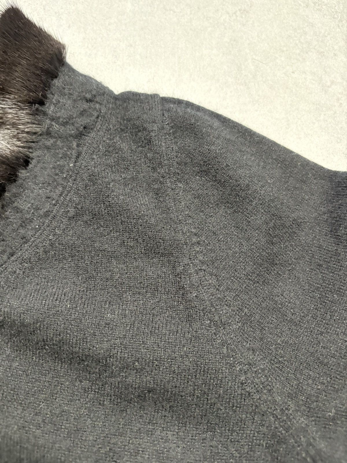 Prada Prada Milano Cashmere Cardigan Mink Fur Collar Black Size 46 Size L / US 10 / IT 46 - 11 Thumbnail