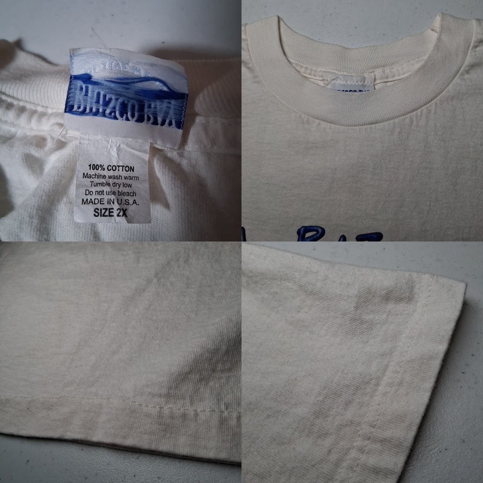 Vintage VINTAGE Brisco Bay Shirt Women 2XL White Bee Busy Zippety Nature T Buzzing Flowers Cotton Knit T-Shirt Short Sleeve Crew Neck Pullover Casual Graphic Size XXL / US 16-18 / IT 52-54 - 8 Thumbnail