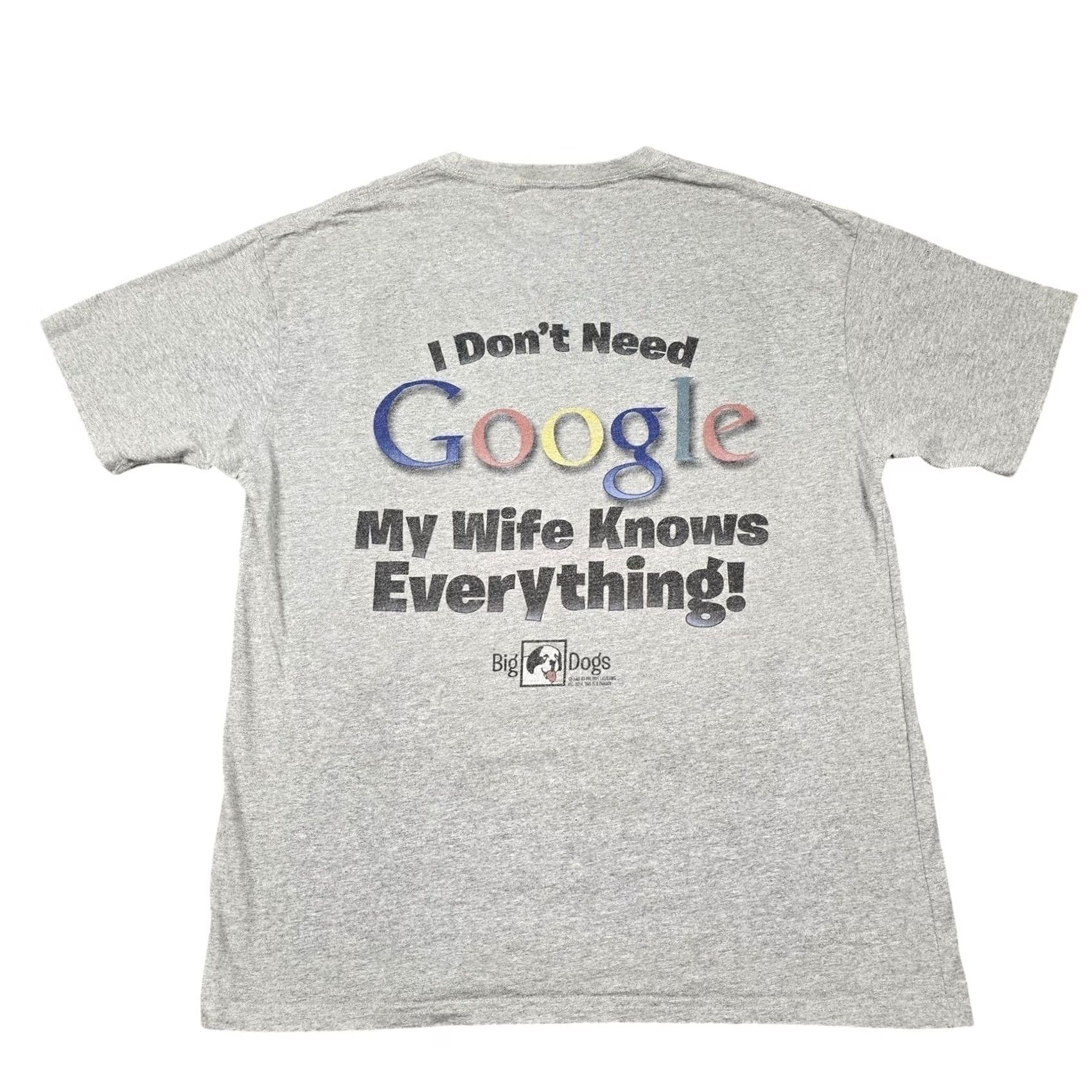Big Dogs Big Dogs Shirt Mens XL Gray Funny Marriage I Don't Need Google Graphic Tee Size US XL / EU 56 / 4 - 2 Thumbnail