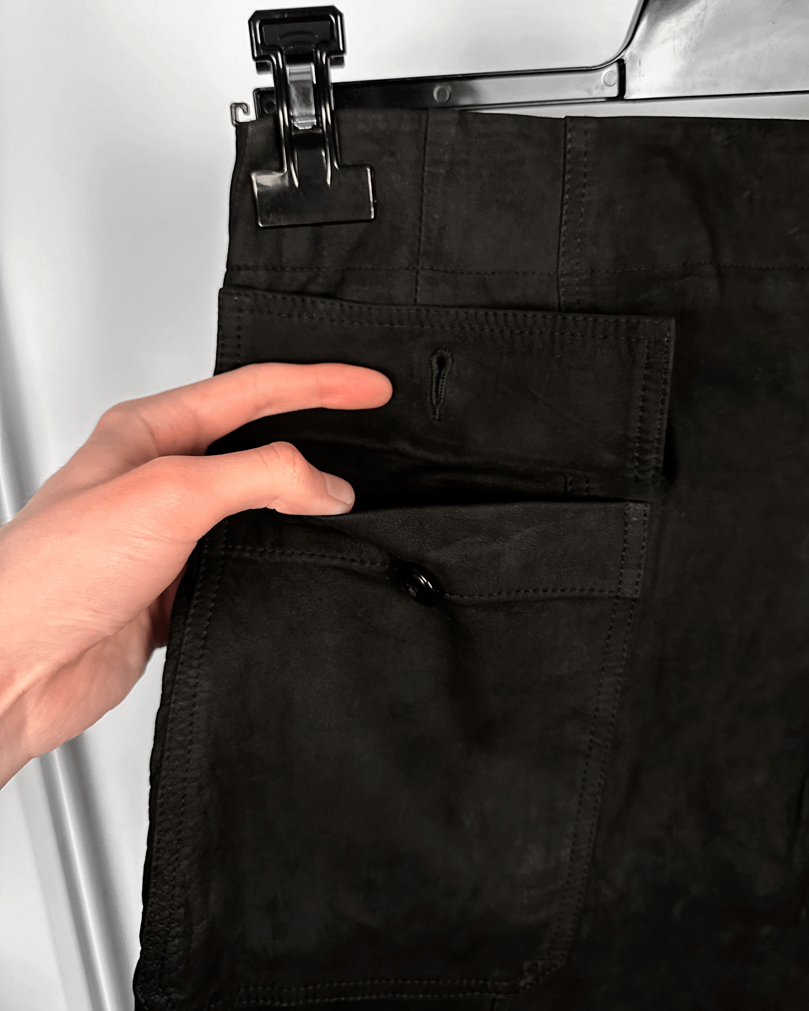 Rick Owens Rick Owens Suede Leather Creatch Cropped Pants Size US 28 / EU 44 - 10 Thumbnail