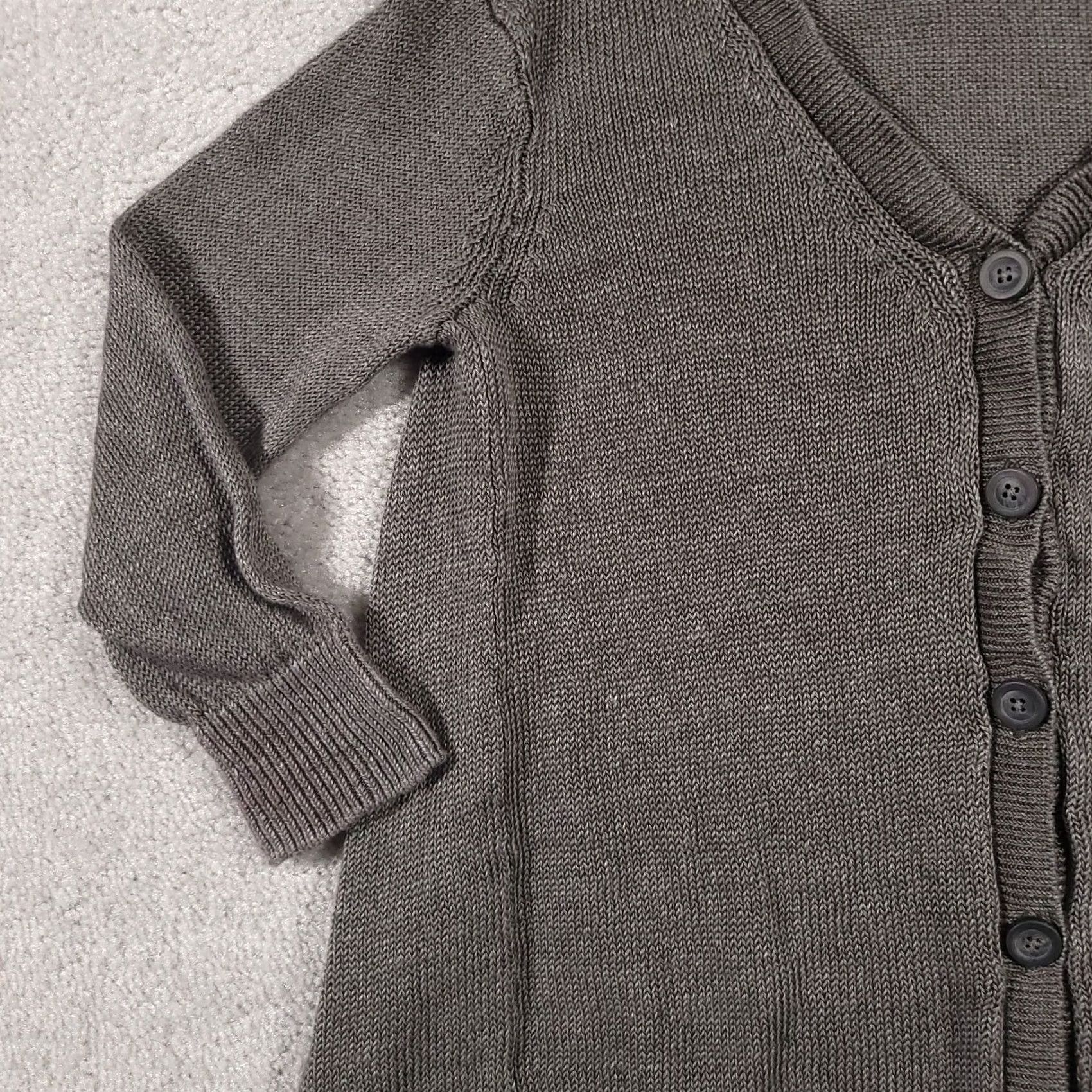 Tommy Bahama Tommy Bahama Cardigan Sweater Womens Small Petite Open Knit 3/4 Sleeve Button Up Size S / US 4 / IT 40 - 4 Thumbnail