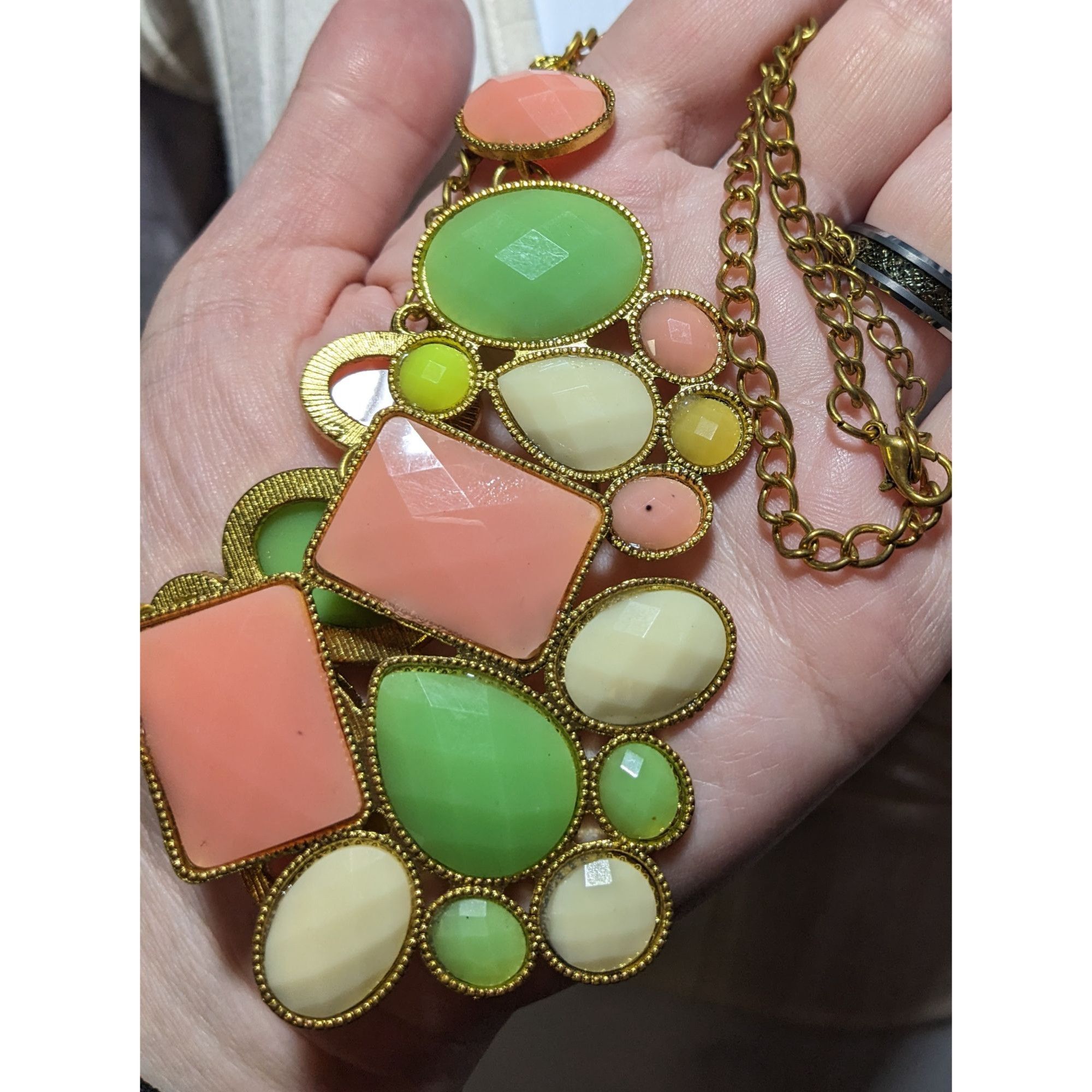 Other 60s Style Gemmed Bib Statement Necklace Size ONE SIZE - 10 Thumbnail