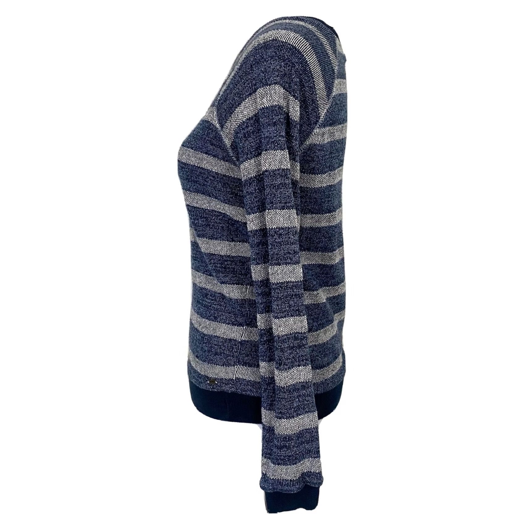 O'Neill O’Neill Sweatshirt Top Blue Striped Cotton Beach Pullover Sz Small Women Long Sleeve Pullover Activewear Size S / US 4 / IT 40 - 4 Thumbnail