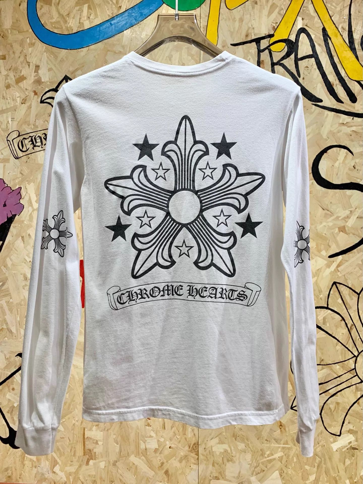 Chrome Hearts Chrome Hearts White Pentagram Scroll Longsleeve S Size US S / EU 44-46 / 1 - 5 Thumbnail