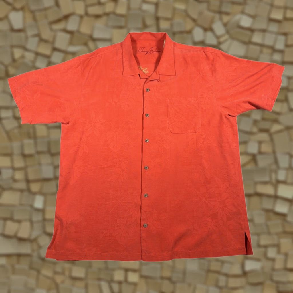 Tommy Bahama VINTAGE Tommy Bahama Shirt Adult EXTRA LARGE Orange Camp Silk Calypso Heat Y2K Size US XL / EU 56 / 4 - 1 Thumbnail