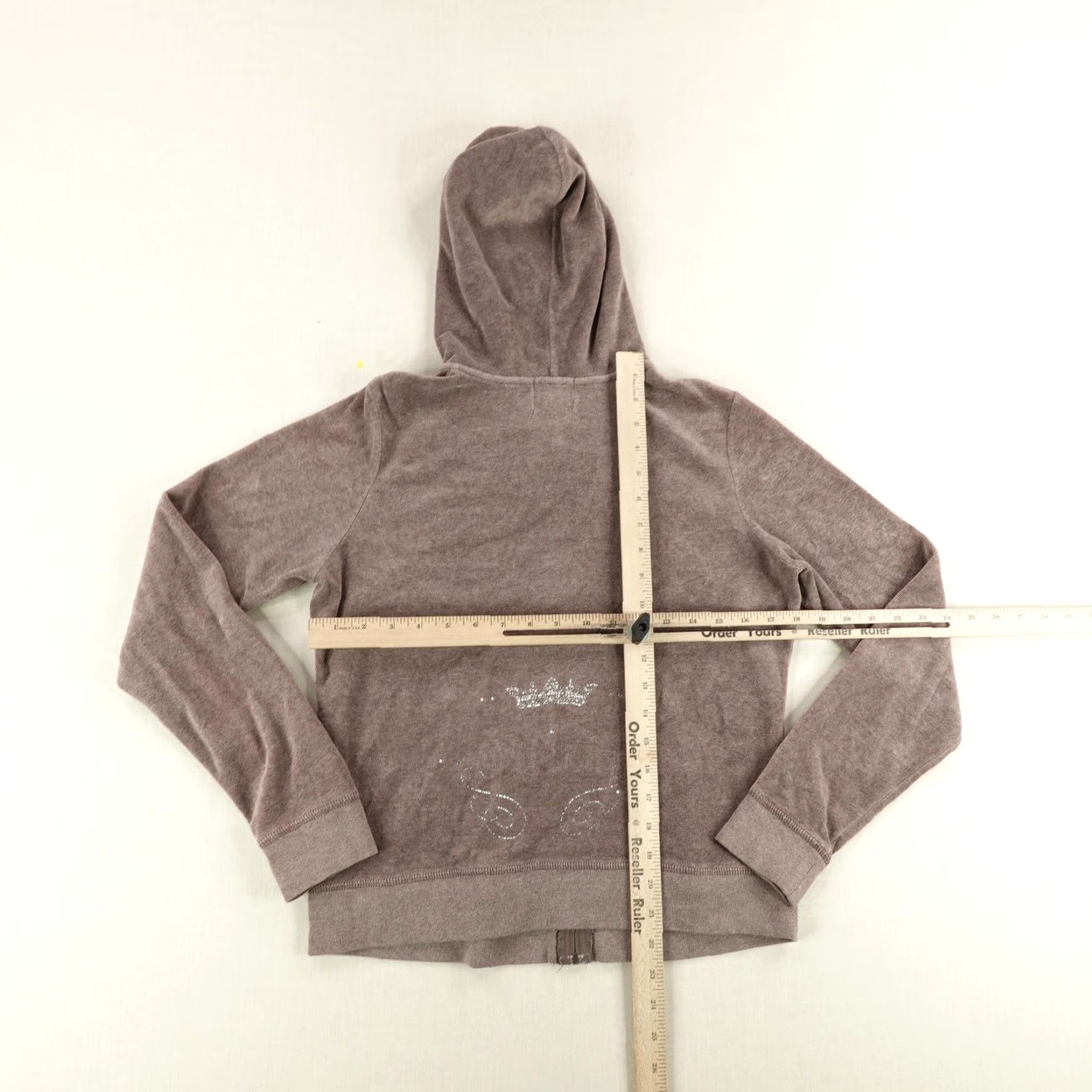 Juicy Couture VINTAGE Juicy Couture Hoodie Women XL Brown Velour Track Suit Top Sweatshirt USA Size XL / US 12-14 / IT 48-50 - 6 Thumbnail