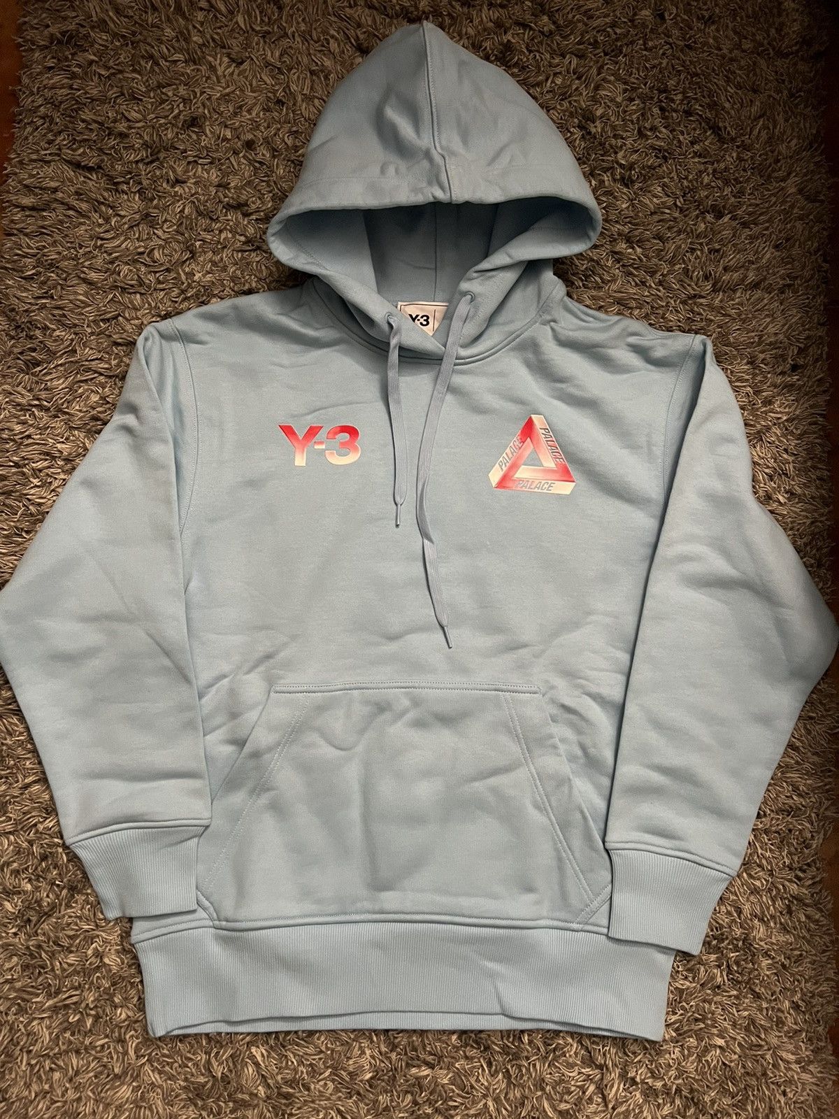 Adidas × Palace × Y-3 Palace/Y-3 Logo Hoodie - blue | Grailed