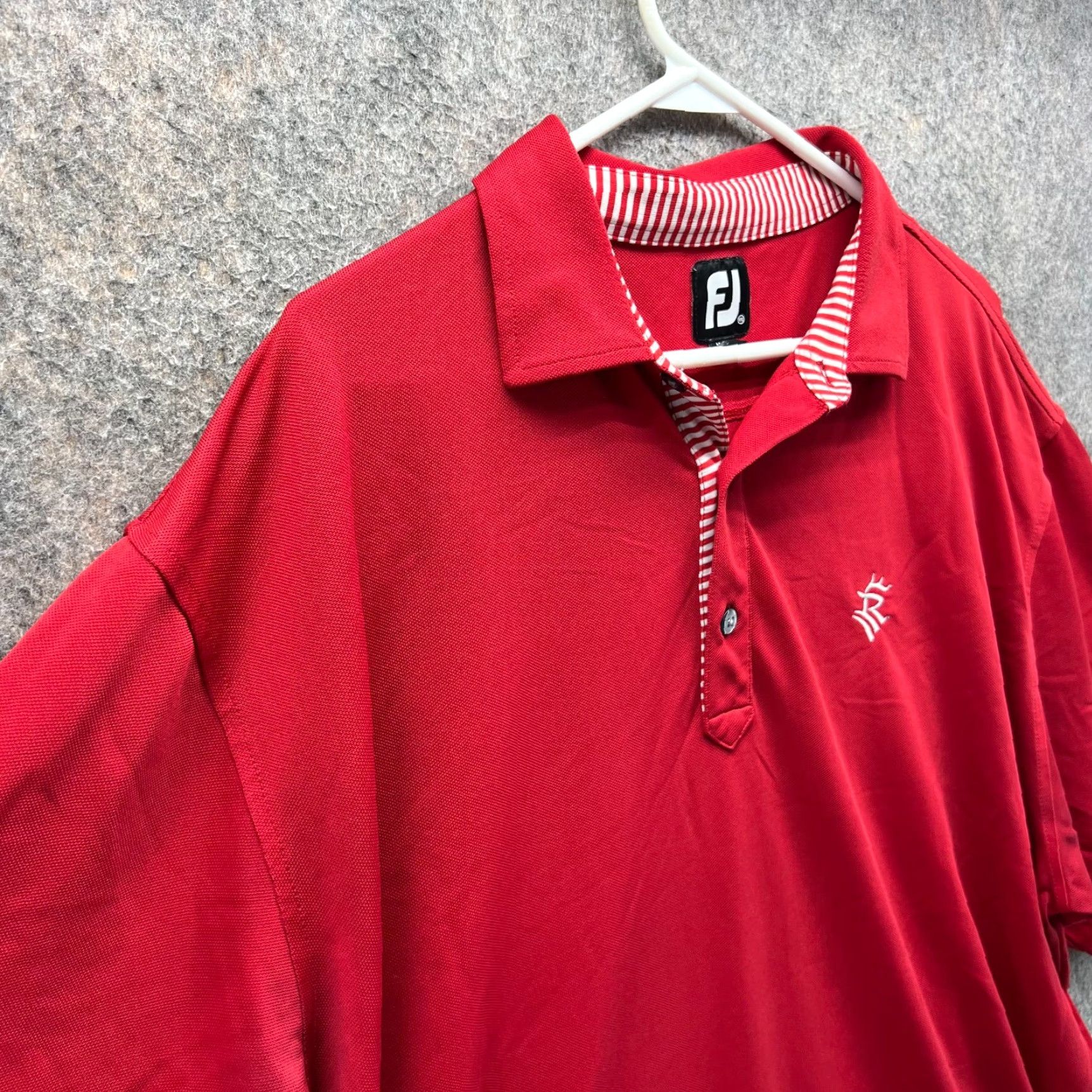 Footjoy FootJoy Polo Shirt Men 2XL Red Polyester Golf Club Logo Embroidered Performance Polo Shirt Red Mens 2XL FootJoy Logo Golf Size US XXL / EU 58 / 5 - 3 Thumbnail
