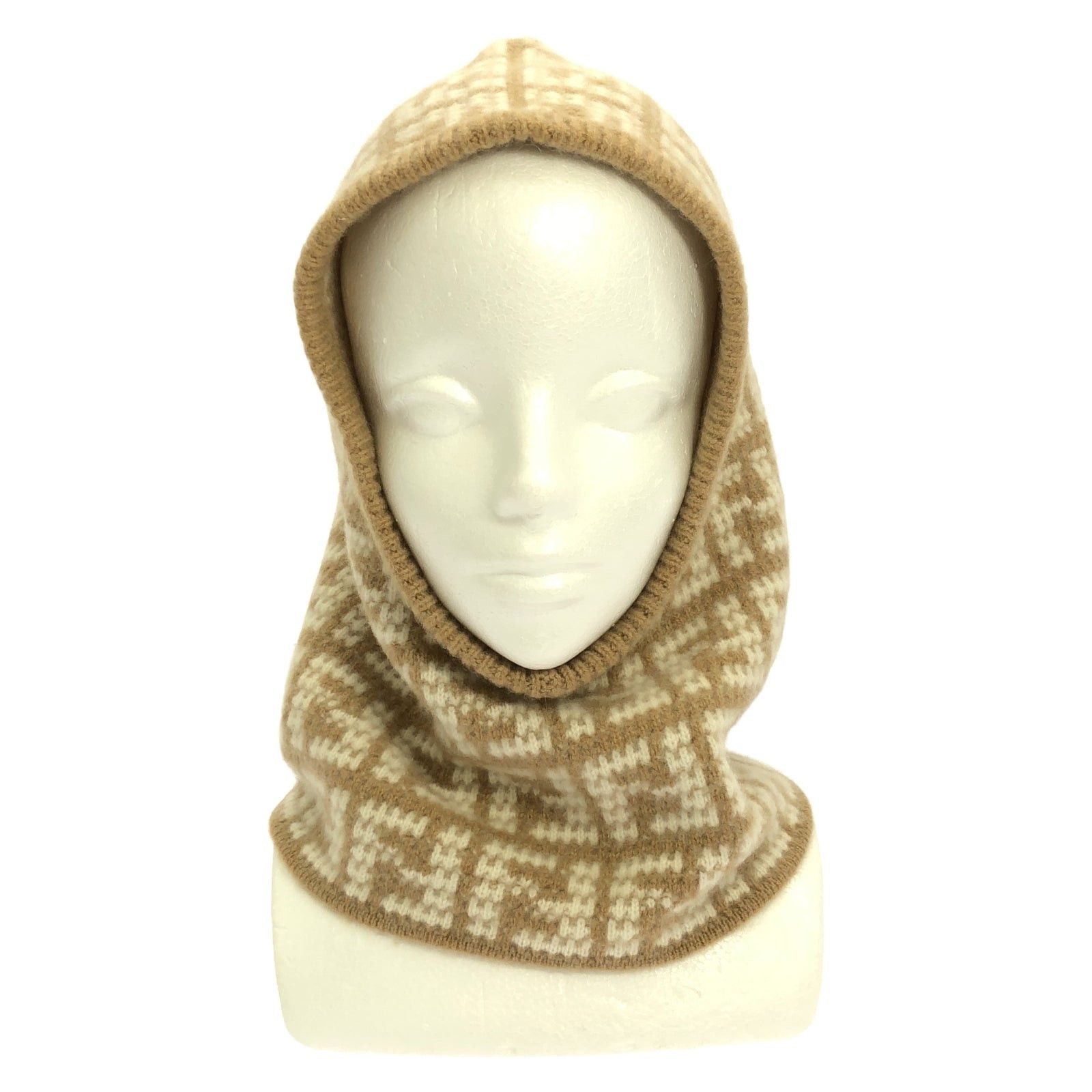 Fendi Fendi Balaclava Hat Cashmere Beige Size ONE SIZE - 1 Thumbnail