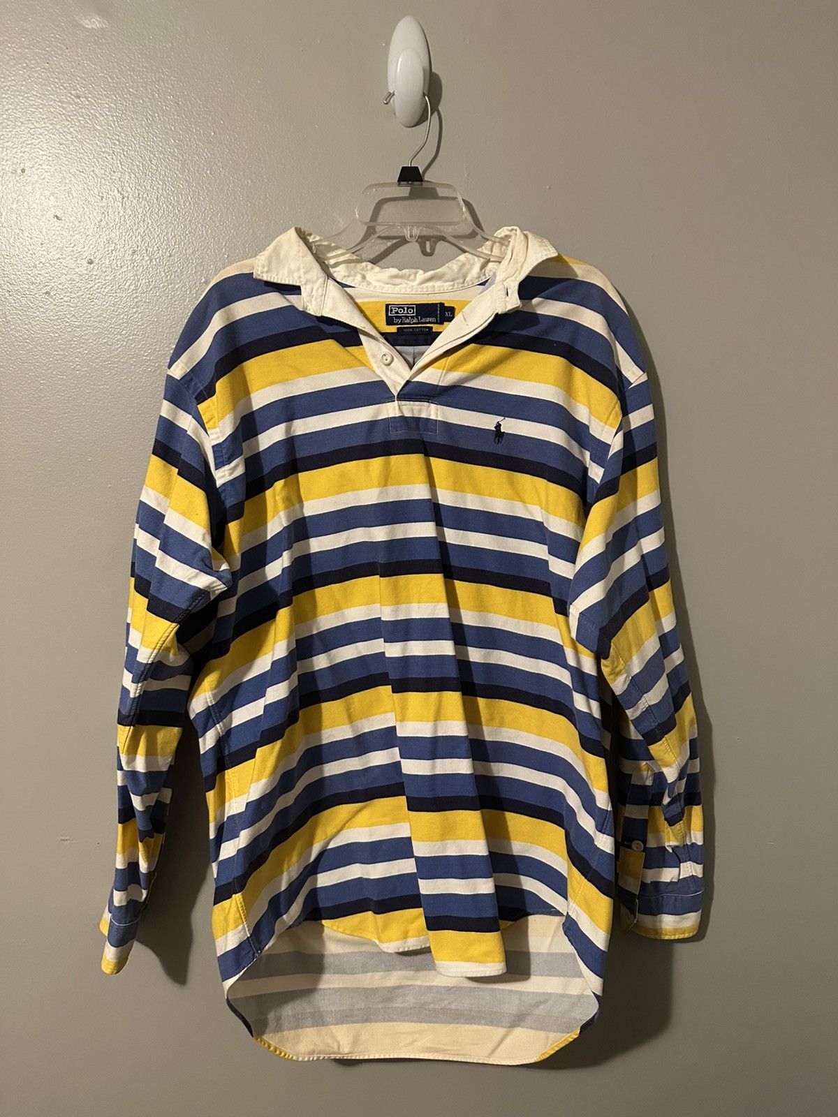 Polo Ralph Lauren Vintage Polo Ralph Lauren Long-Sleeve Rugby Shirt Size US XL / EU 56 / 4 - 1 Thumbnail