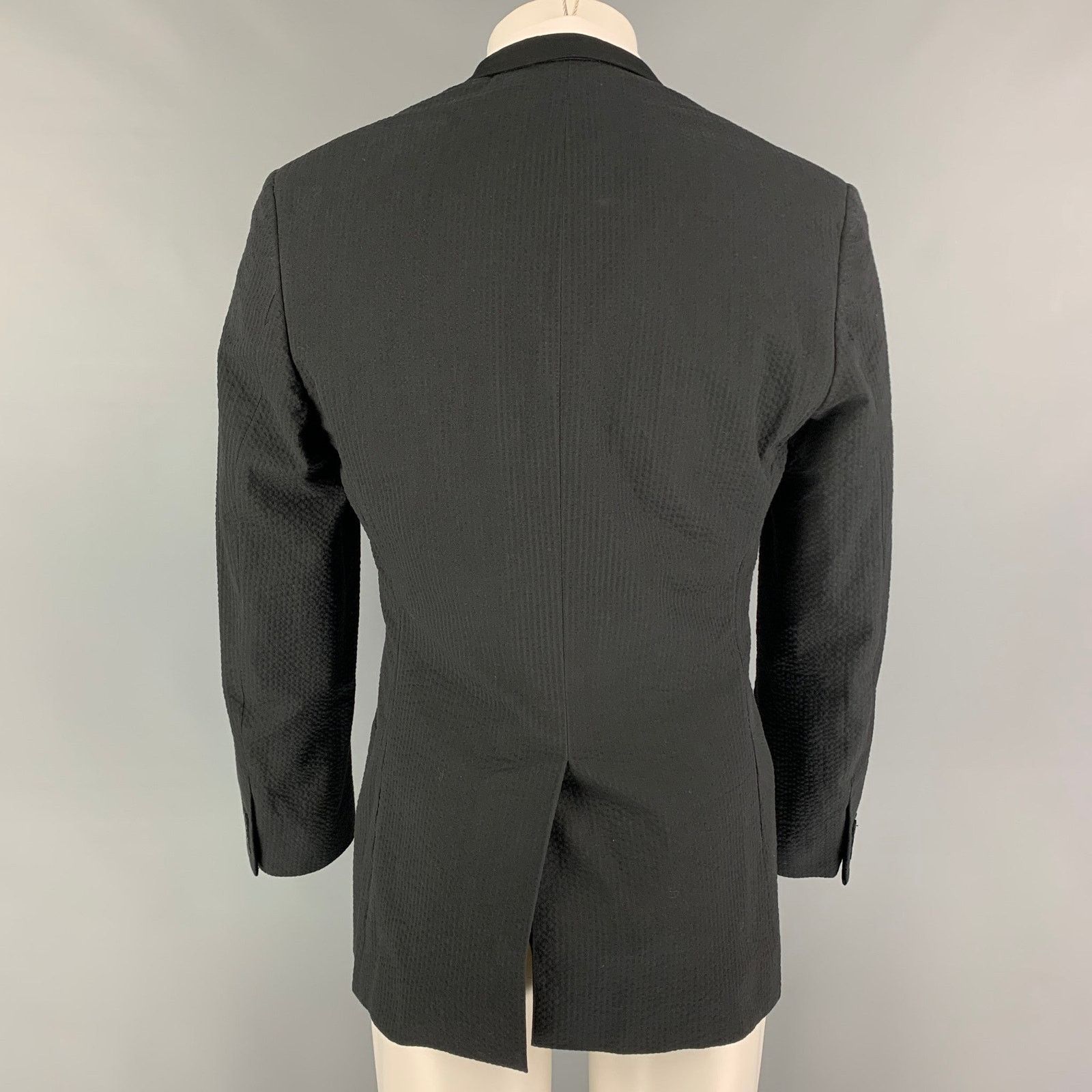 Other Size 40 Navy Seersucker Cotton Shawl Collar Sport Coat Size 40R - 3 Thumbnail
