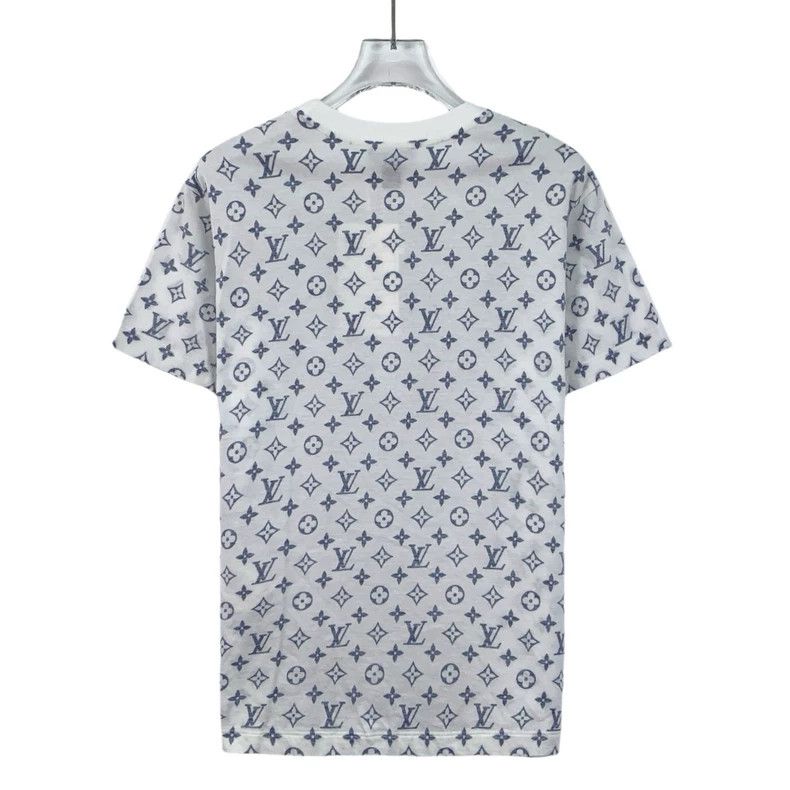 Louis Vuitton Louis Vuitton Cotton crewneck short-sleeved T-shirt with w Size S / US 4 / IT 40 - 2 Thumbnail