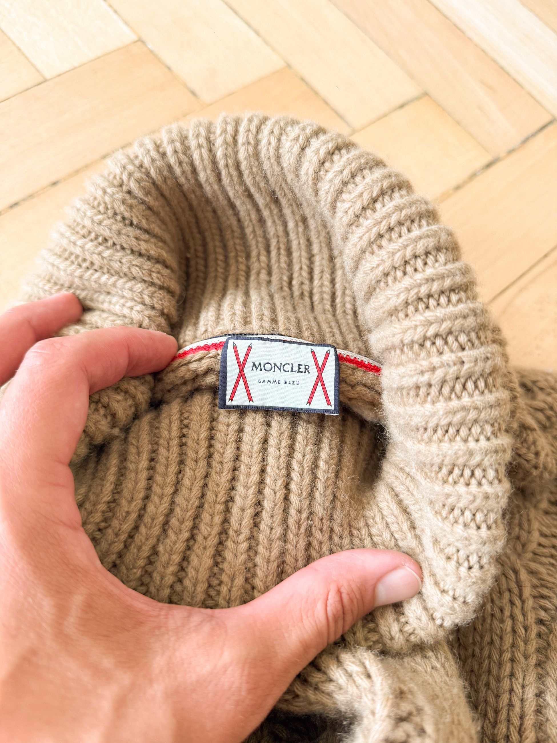 Moncler Gamme Bleu × Thom Browne Moncler Gamme Bleu Thom Browne cable knit sweater size XL Size US XL / EU 56 / 4 - 8 Thumbnail