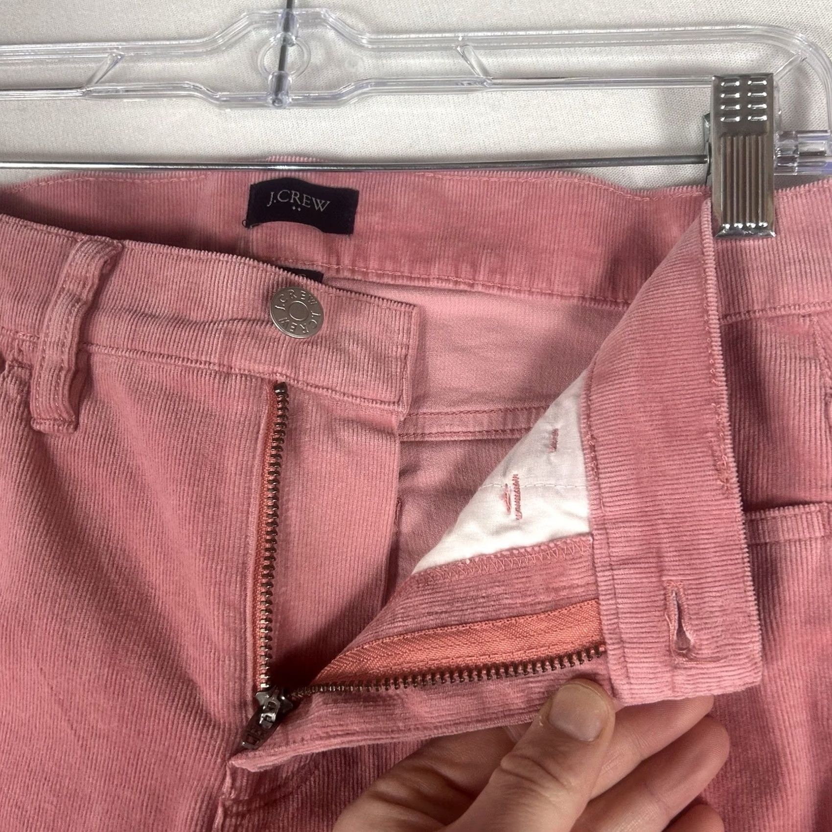 J.Crew J.Crew Corduroy Chino Pants Womens 26 Pink Casual Mid Rise Workwear Office Prep Chino Pants Stretch Regular Womens Size 26" / US 2 / IT 38 - 4 Thumbnail