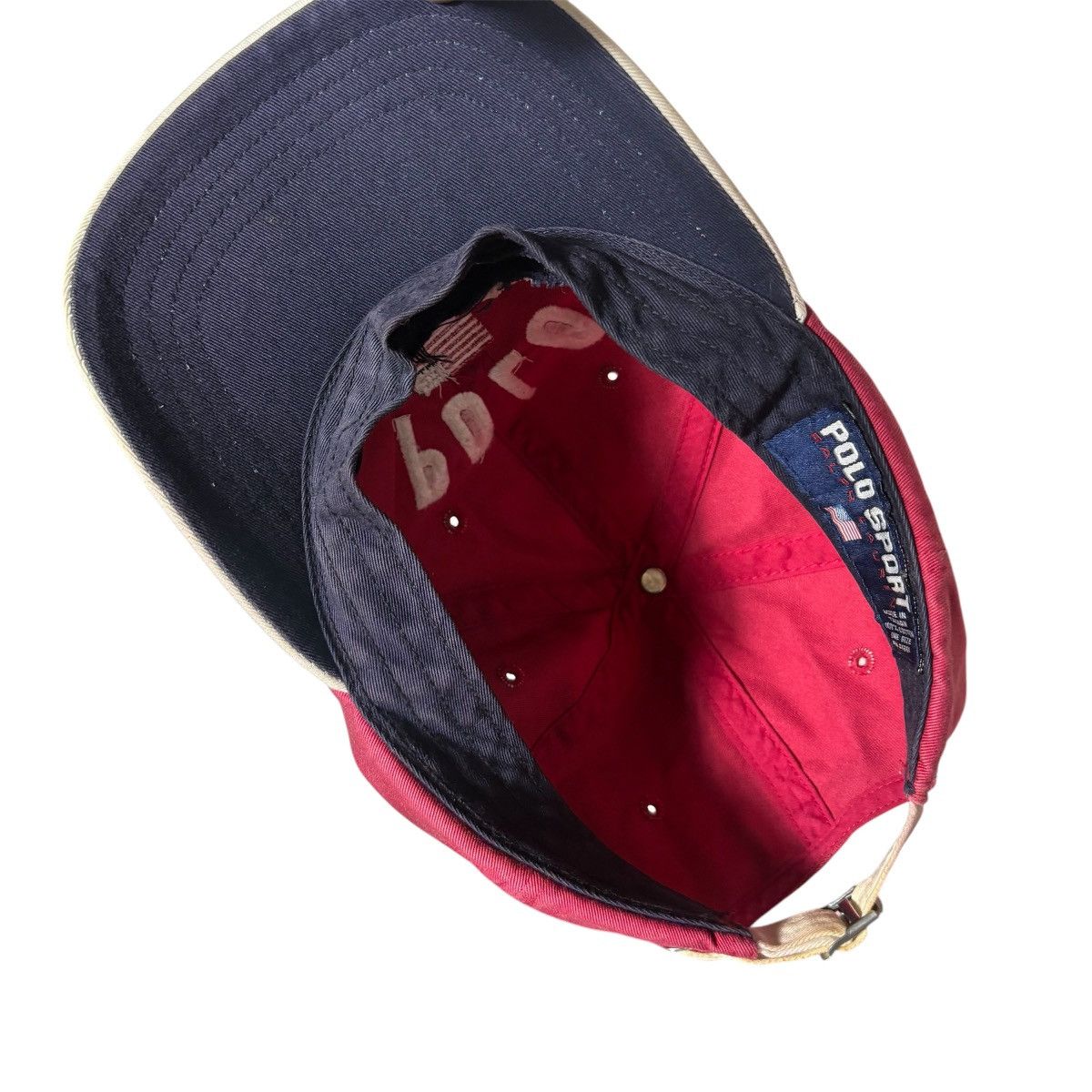 Polo Ralph Lauren × Vintage Vintage 90s Polo Sport Ralph Lauren USA Flag Logo Hat Cap Size ONE SIZE - 6 Thumbnail