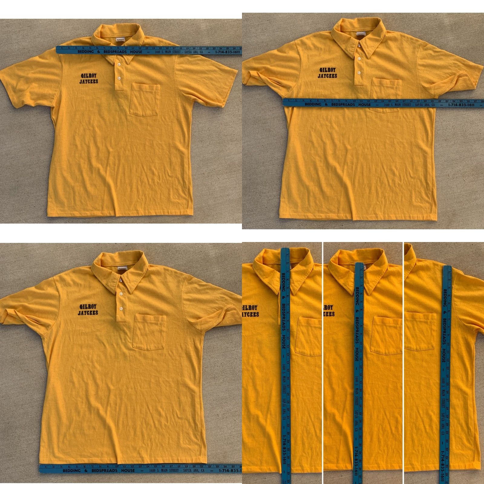 Vintage VINTAGE Swingster Polo Shirt XL Yellow Graphic Union Made UK California 83 90s Mens Shirt Size US XL / EU 56 / 4 - 11 Thumbnail