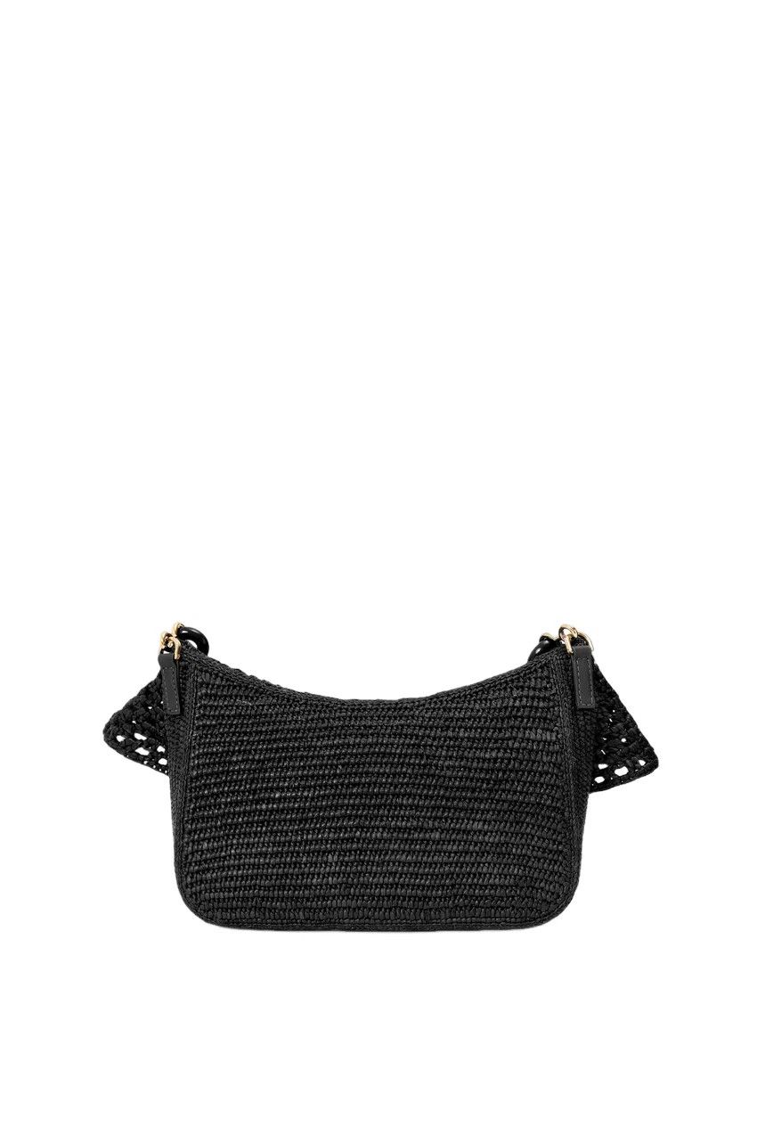 Loewe LOEWE Ola Medium Black Raffia Shoulder Bag New/Auth Size ONE SIZE - 4 Thumbnail