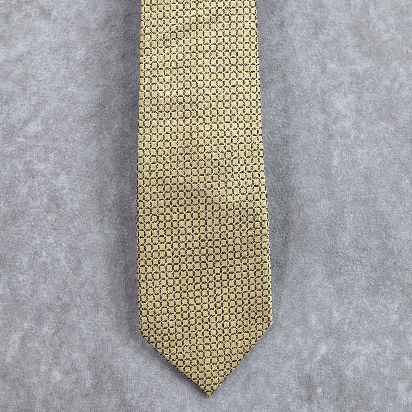 Other Zeke Gold Gray Square Silk Executive Neck Tie Men's Size 30 - 1 Thumbnail