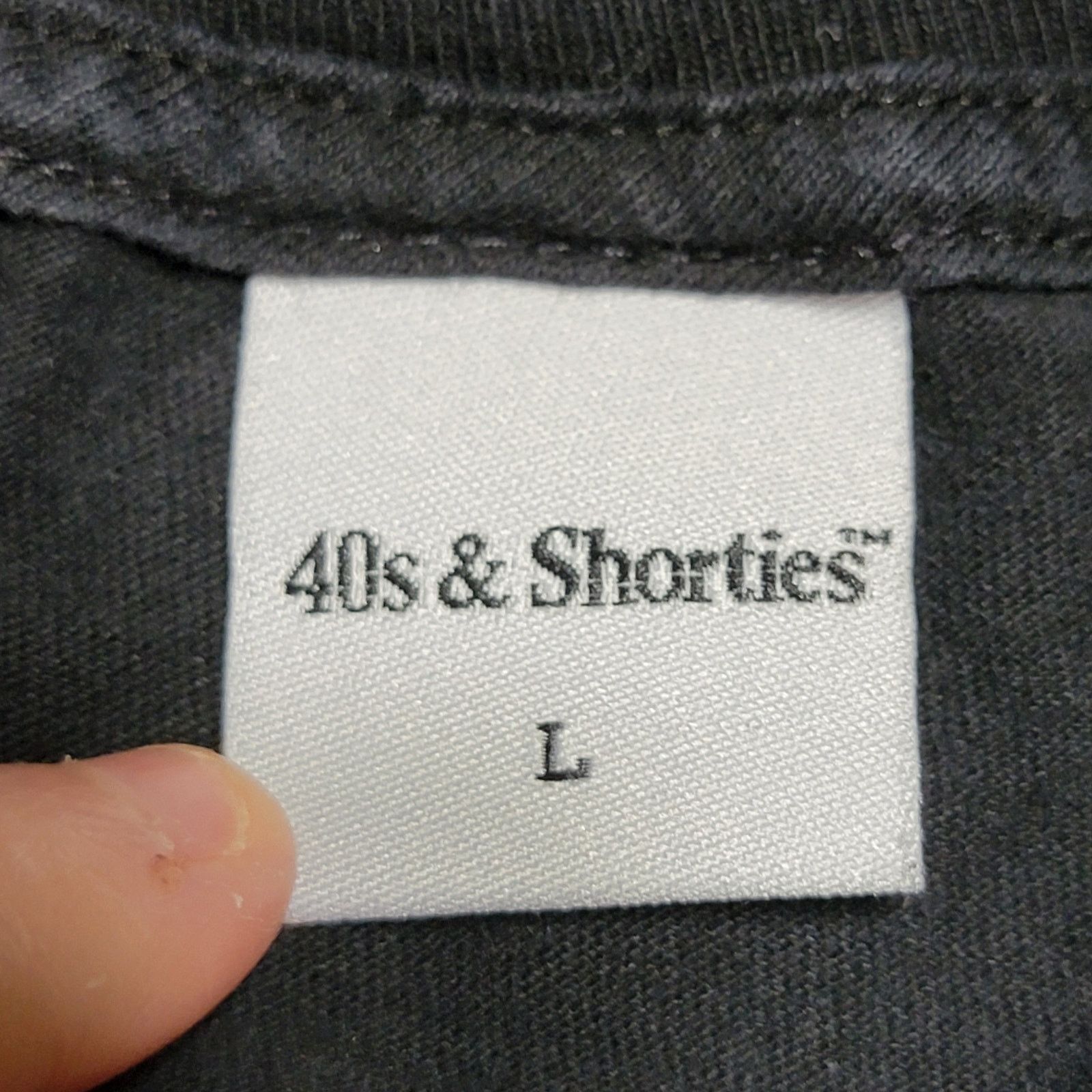 40's & Shorties 40s & Shorties Black Unisex Tee "Whippin Work" - Size Large Size US L / EU 52-54 / 3 - 7 Thumbnail