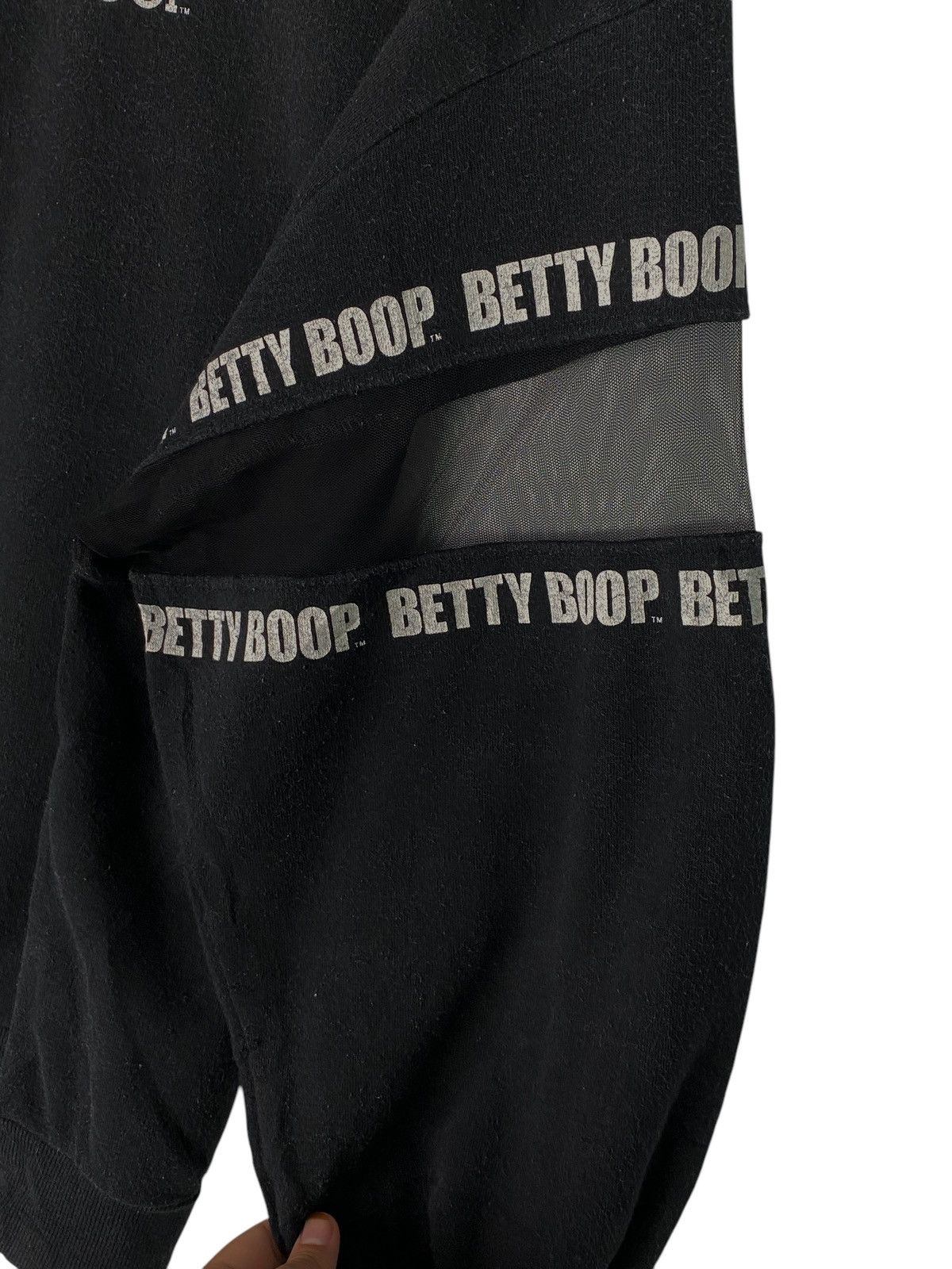 Designer × Vintage Vintage Betty Boop Printed Sweatshirt Crewneck Black Size L / US 10 / IT 46 - 7 Thumbnail