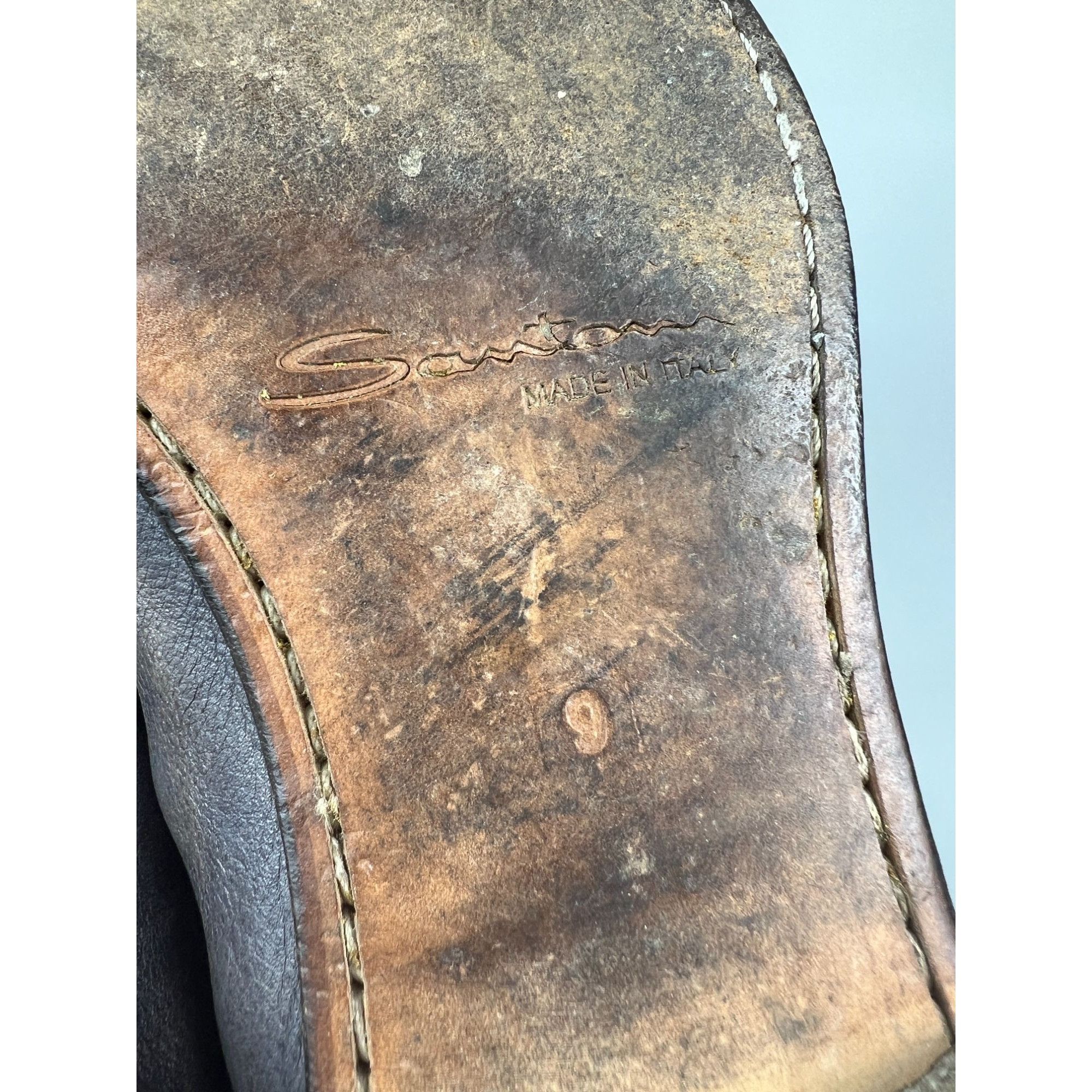 Santoni Santoni Blue Patina Monk Strap Dress Shoes (Y0996) Size US 11 / EU 44 - 11 Thumbnail