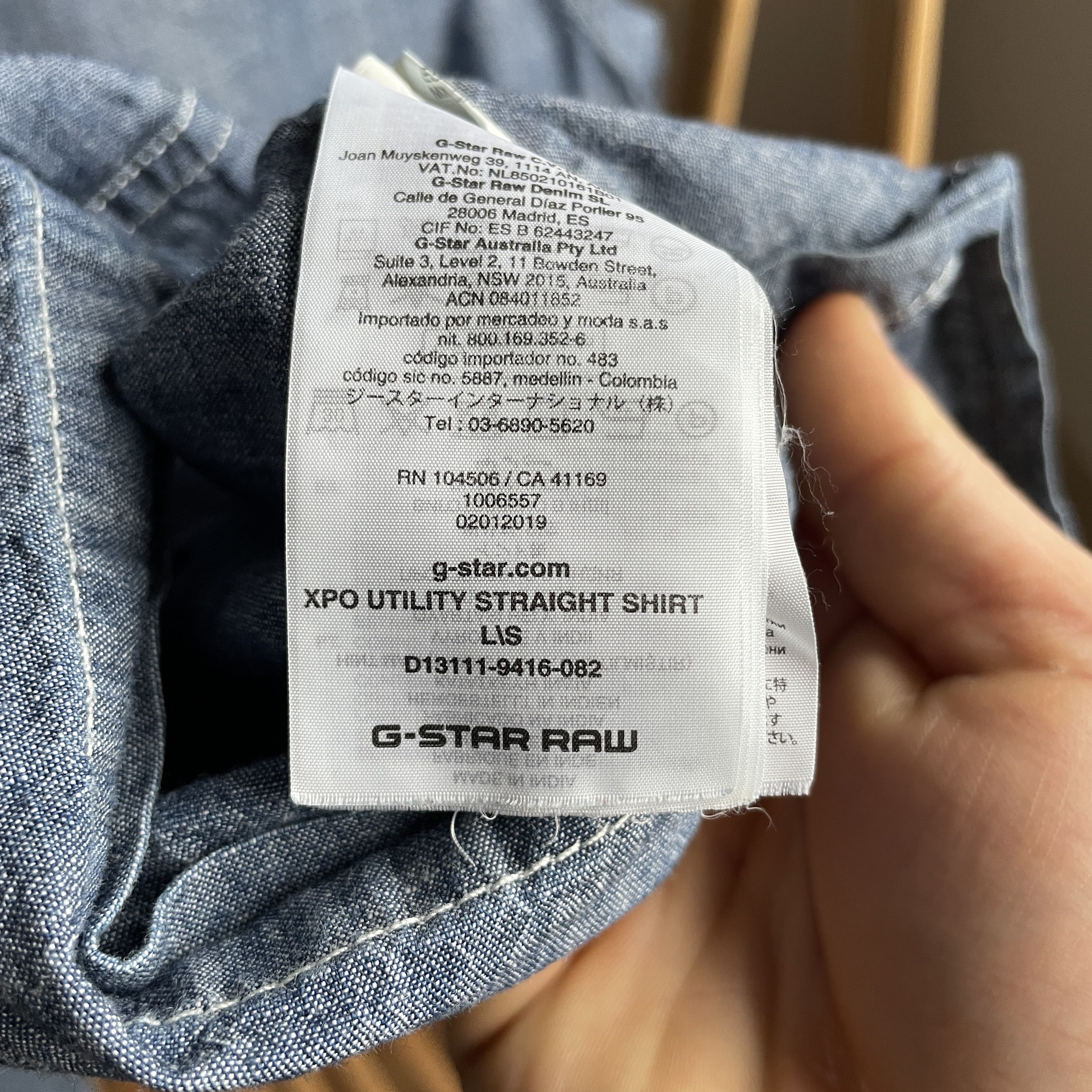 G-Star G-Star Raw XPO Utility Straight Chambray Shirt Size S Size US S / EU 44-46 / 1 - 6 Thumbnail