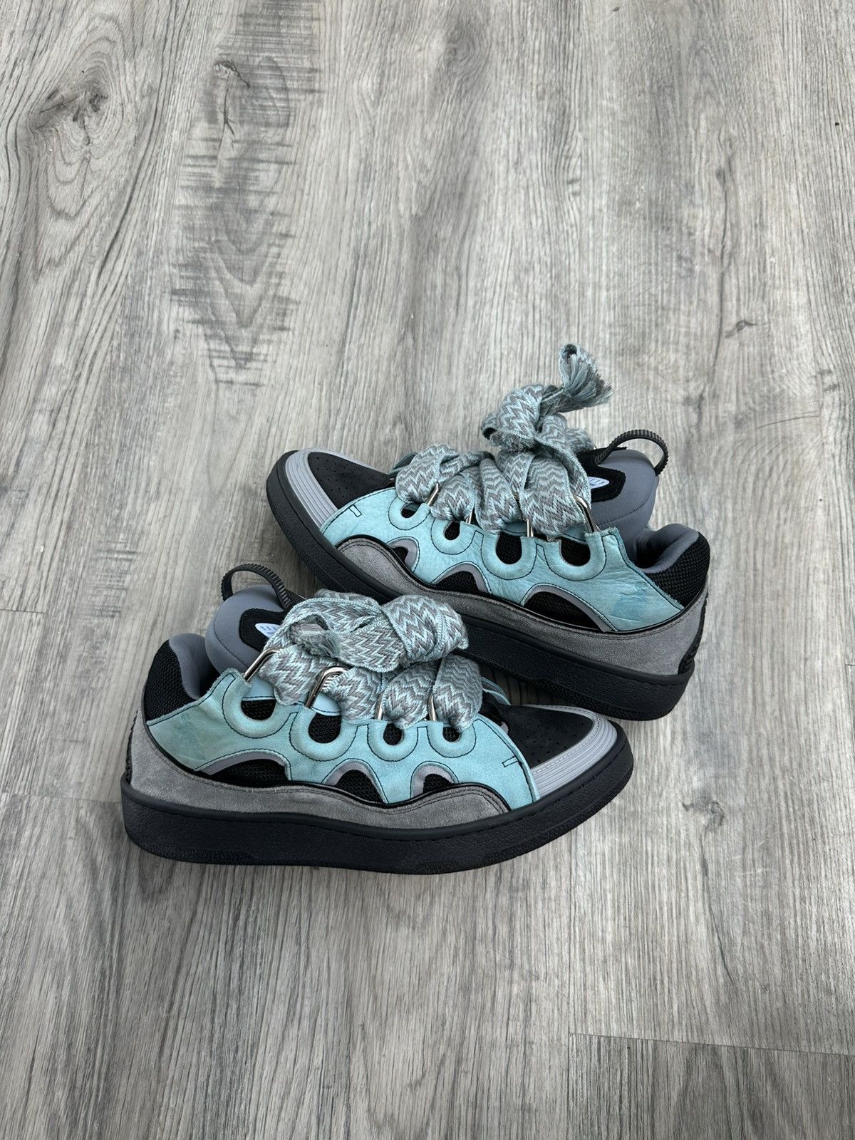Lanvin Lanvin Curb Sneaker Light Blue Anthracite Grey Size US 9 / EU 42 - 2 Thumbnail