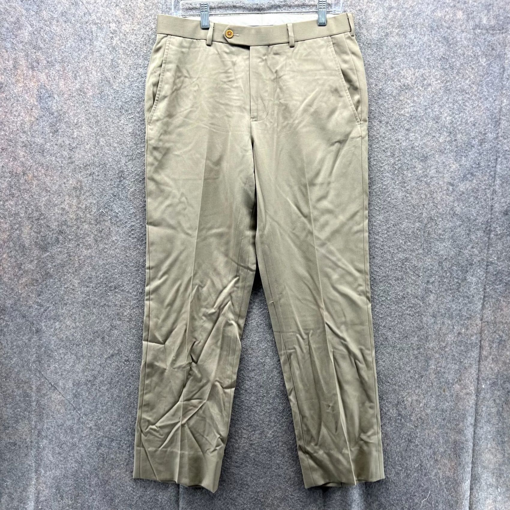 Brooks Brothers VINTAGE Brooks Brothers Pants Men 32x32 Beige Chino Pleated Trousers Regent Size US 32 / EU 48 - 2 Thumbnail