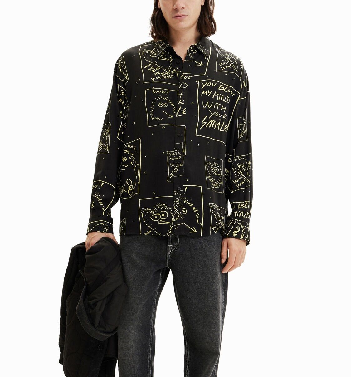 Desigual Desigual contrasting print viscose shirt Size US M / EU 48-50 / 2 - 1 Thumbnail